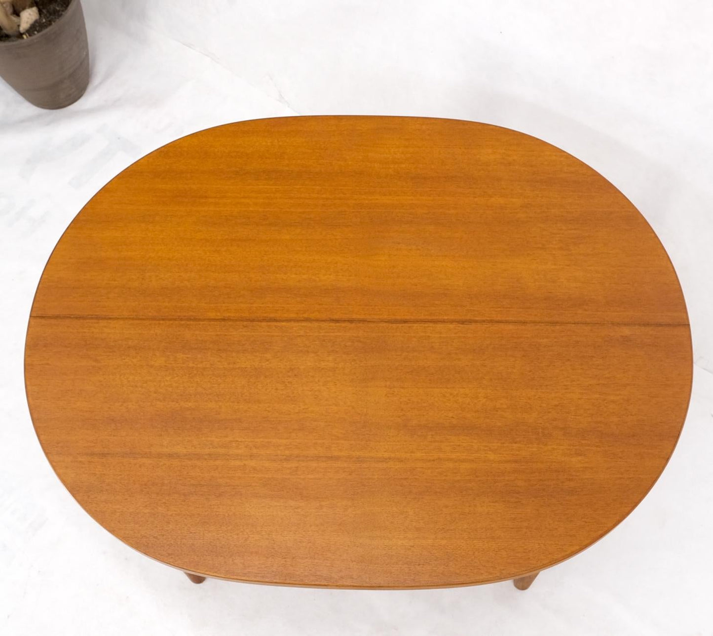 EstablishedLines Compact Teak Danish Mid-Century Modern Dining Table w/ Large Leaves Extensions