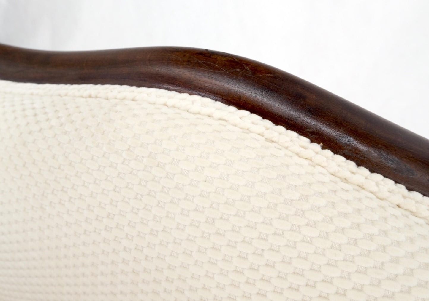 EstablishedLines Deep Arms Mahogany Carved Frame Lounge Fireside Chair