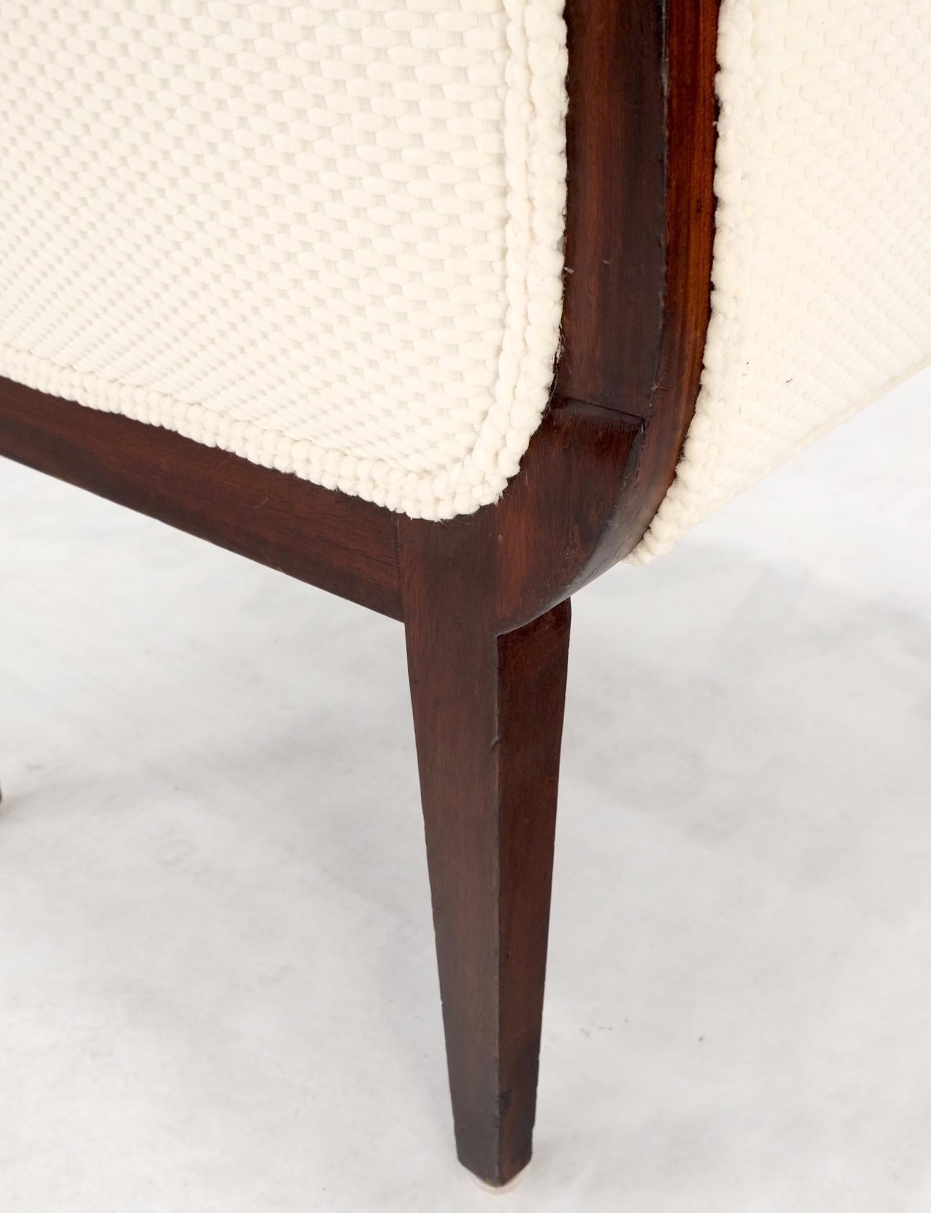 EstablishedLines Deep Arms Mahogany Carved Frame Lounge Fireside Chair