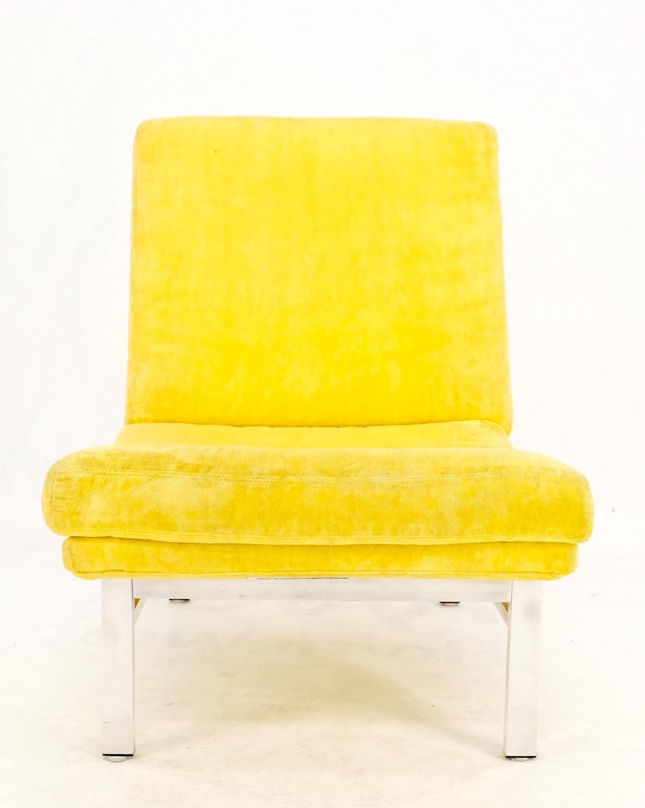 EstablishedLines Mid-Century Modern Aluminum Frame Scoop Seat Lounge Chair Baughman Decor
