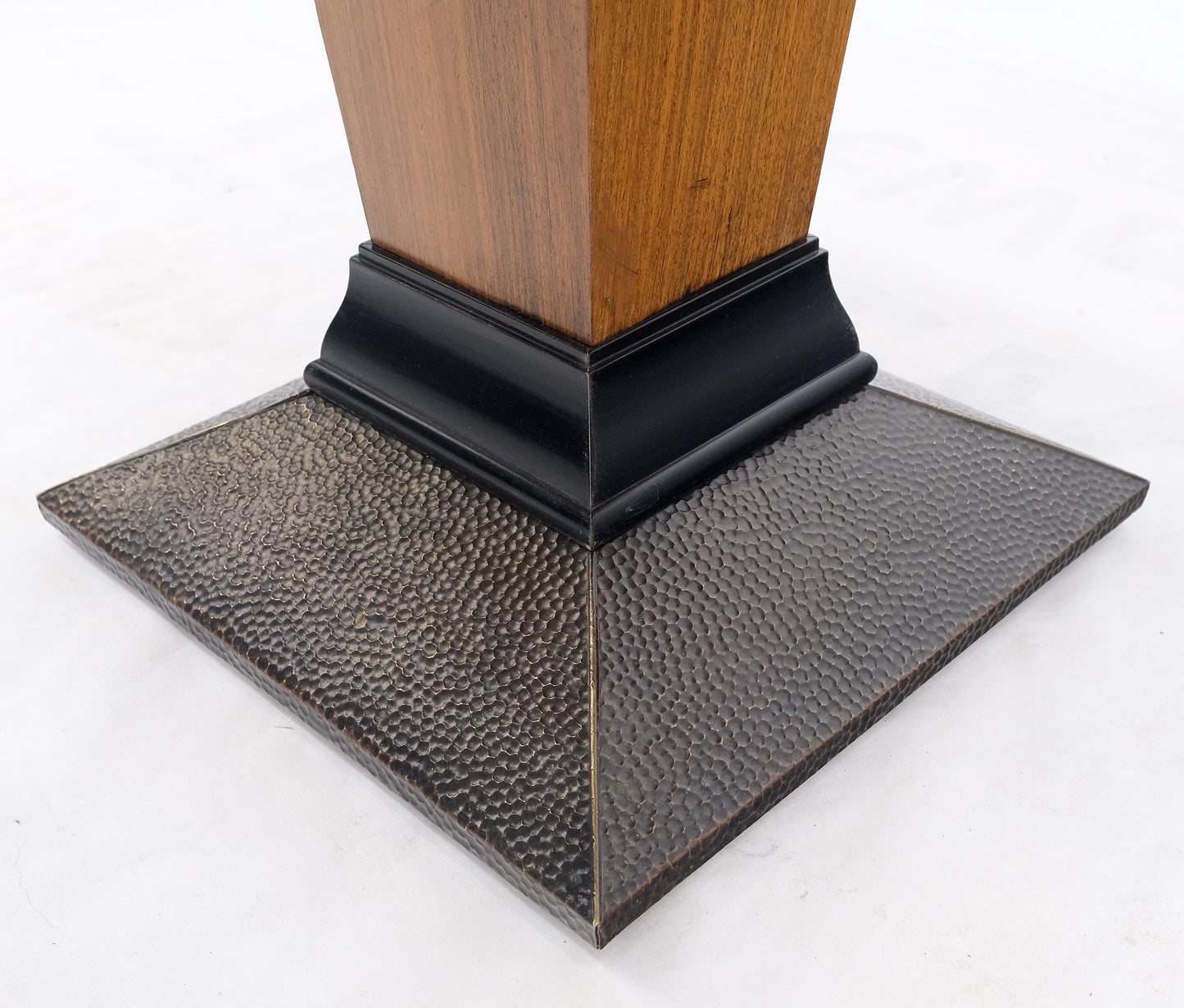 EstablishedLines Art Deco Single Pedestal Square Game Table Pull Out Trays Chess Board Set Mint!