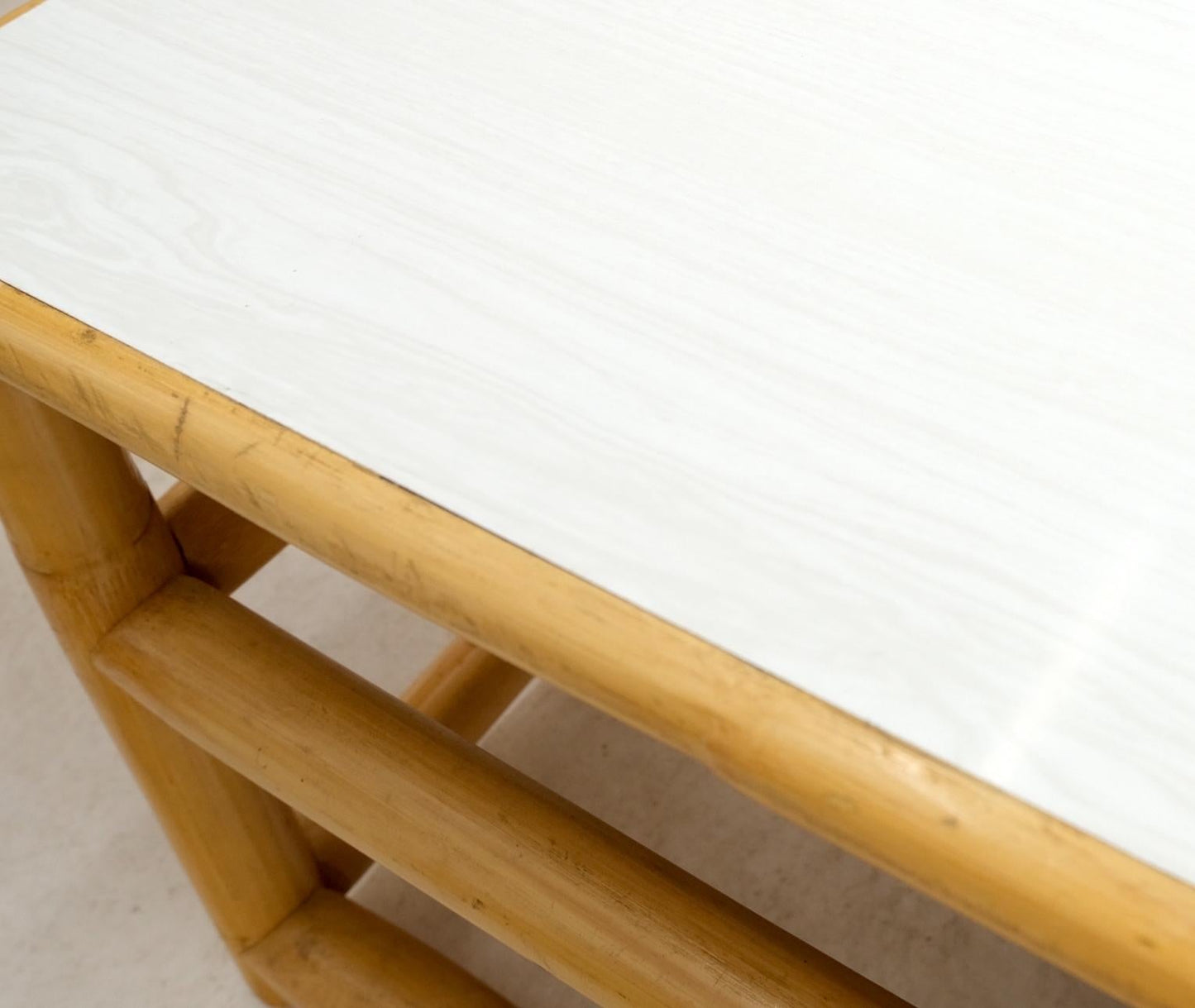 EstablishedLines Hi-Lo Convertible Reed Coffee Dinette Game Table w/ Nesting Benches Stools Chair