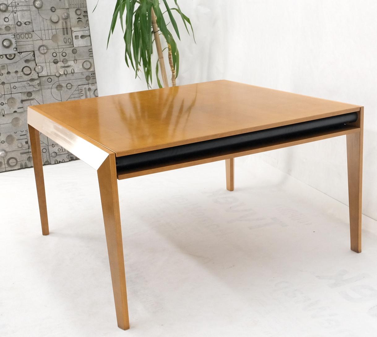 EstablishedLines Cassina Large Square Flip Top Expandable Dining Conference Table Blond Birch