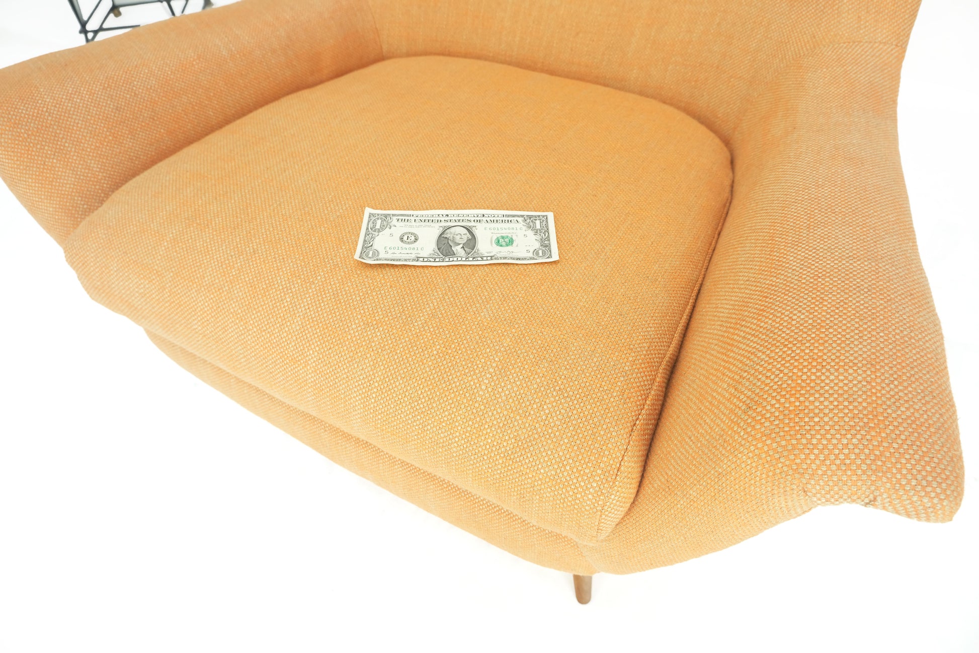 EstablishedLines Lawrence Peabody Tapered Dowel Leg Lounge Chair Matching Ottoman New Upholstery