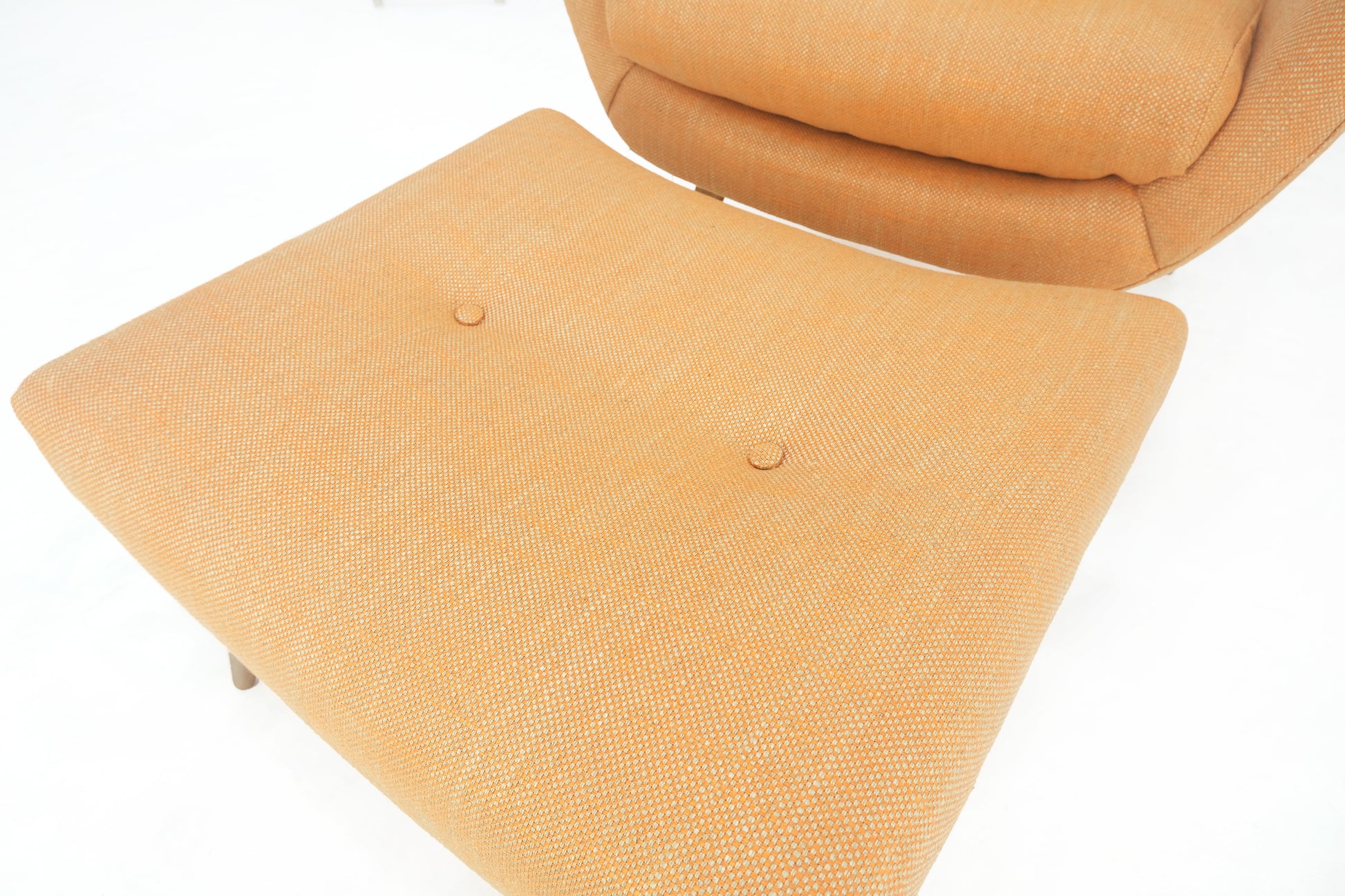 EstablishedLines Lawrence Peabody Tapered Dowel Leg Lounge Chair Matching Ottoman New Upholstery