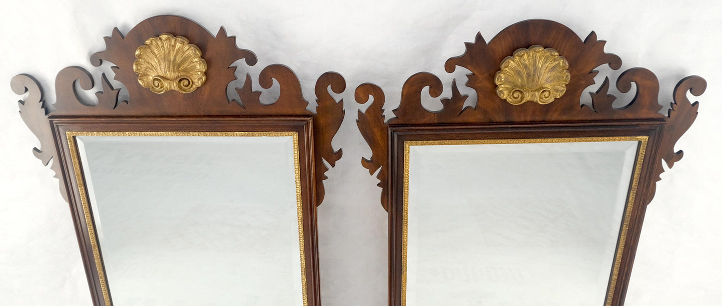 EstablishedLines Pair Flame Mahogany Virginia Galleries Hankel Harris Beveled Wall Mirrors MINT!