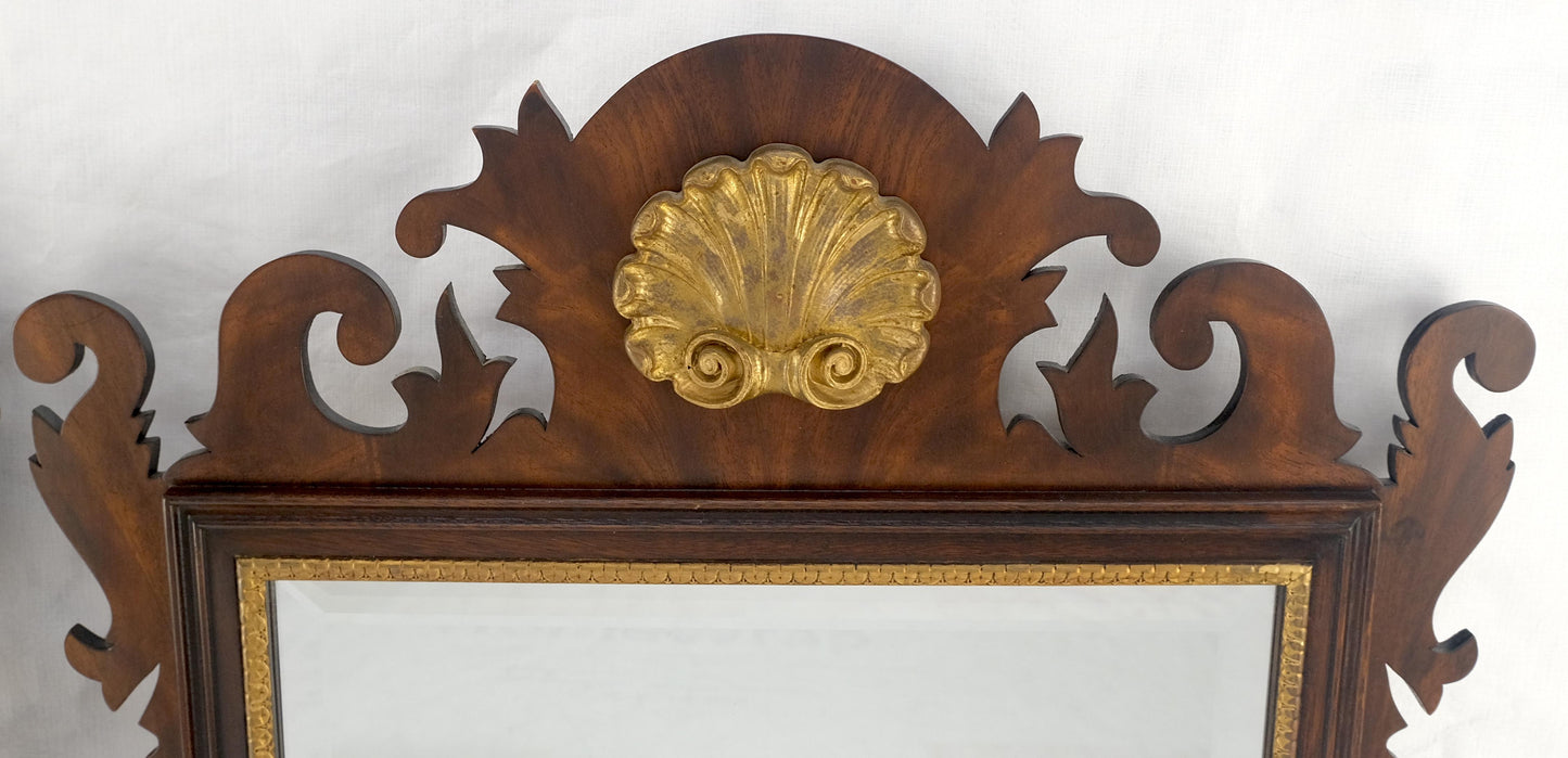 EstablishedLines Pair Flame Mahogany Virginia Galleries Hankel Harris Beveled Wall Mirrors MINT!