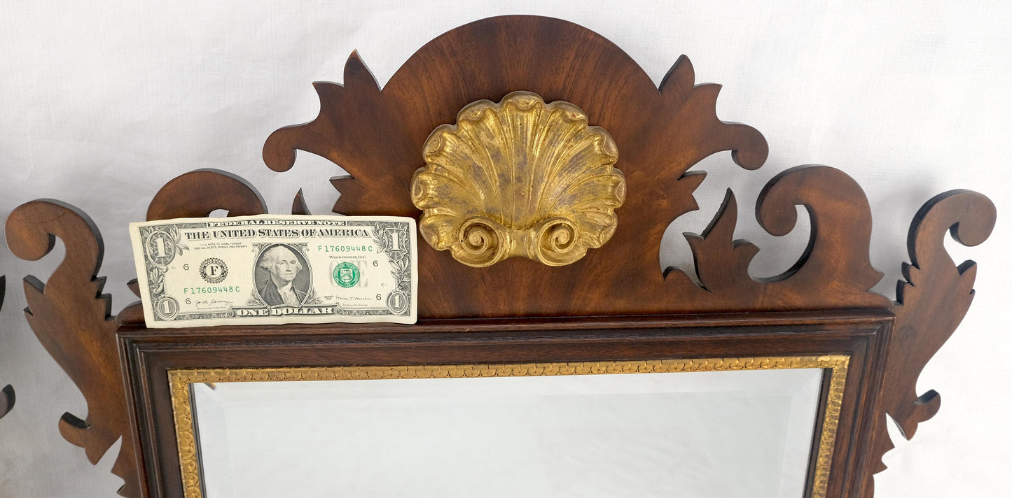 EstablishedLines Pair Flame Mahogany Virginia Galleries Hankel Harris Beveled Wall Mirrors MINT!