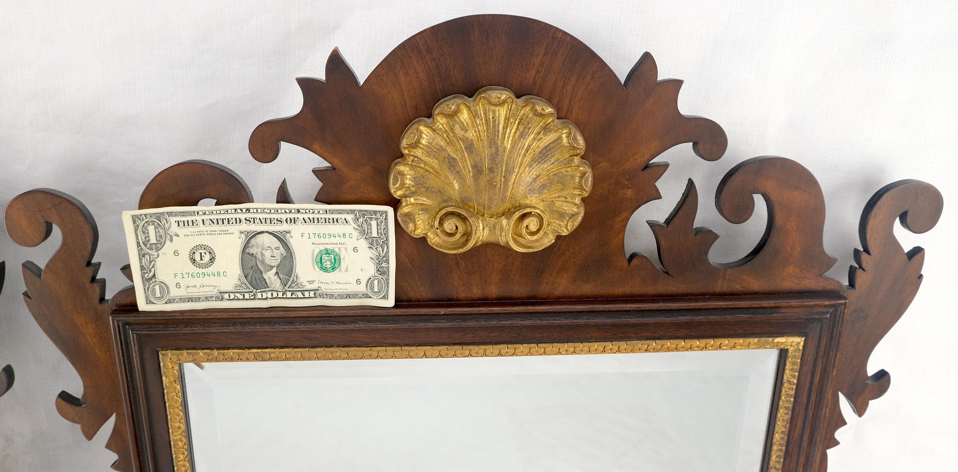 EstablishedLines Pair Flame Mahogany Virginia Galleries Hankel Harris Beveled Wall Mirrors MINT!