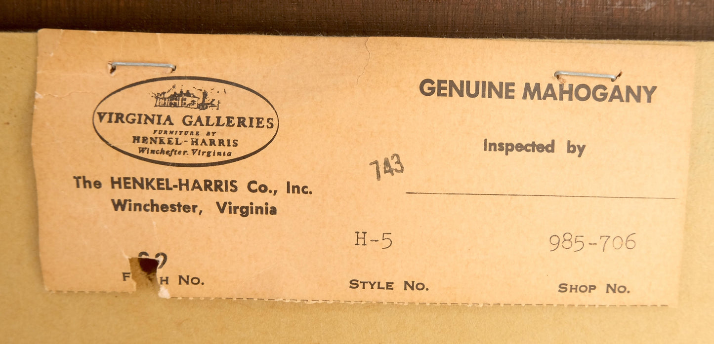 EstablishedLines Pair Flame Mahogany Virginia Galleries Hankel Harris Beveled Wall Mirrors MINT!