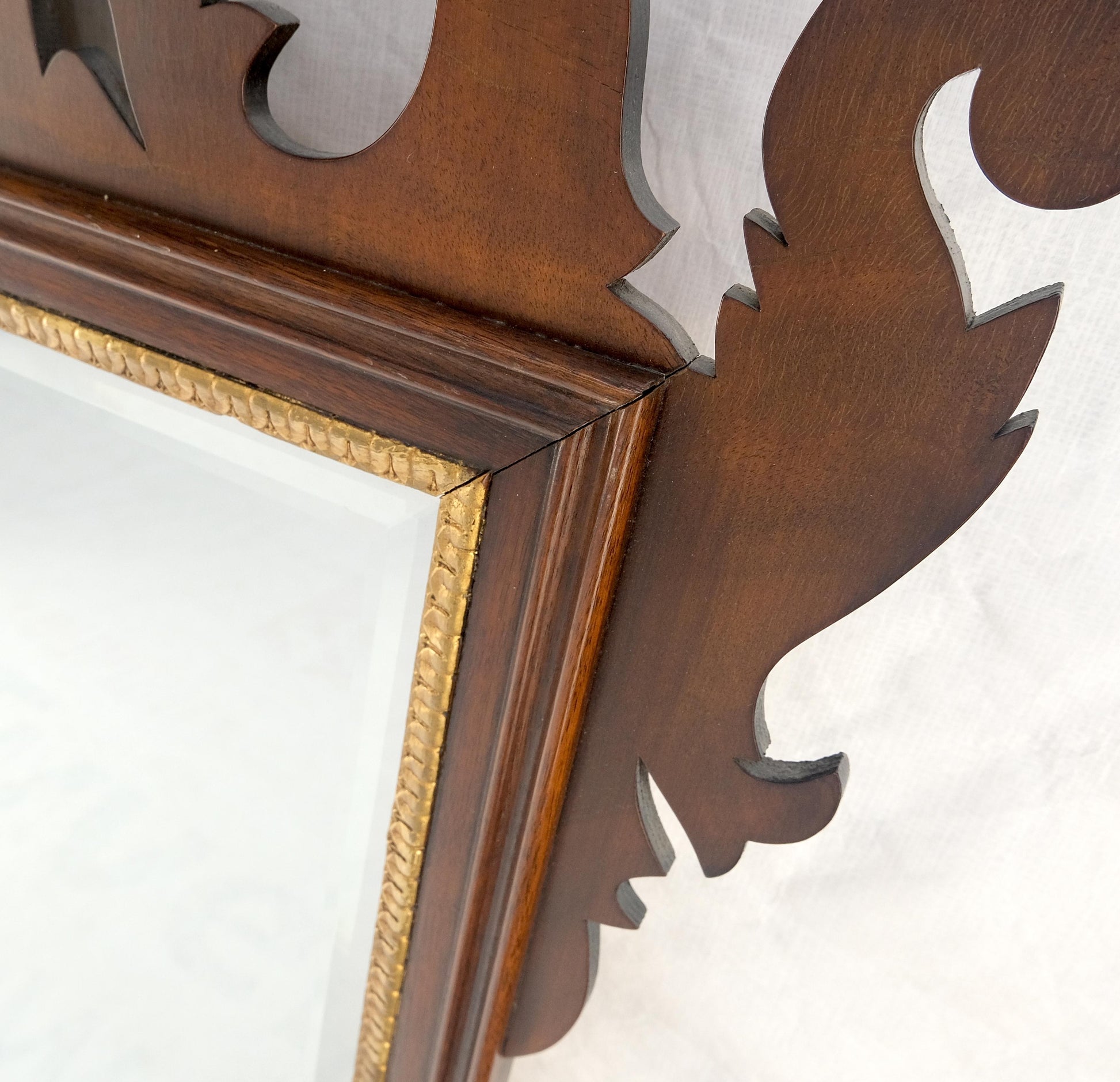 EstablishedLines Pair Flame Mahogany Virginia Galleries Hankel Harris Beveled Wall Mirrors MINT!