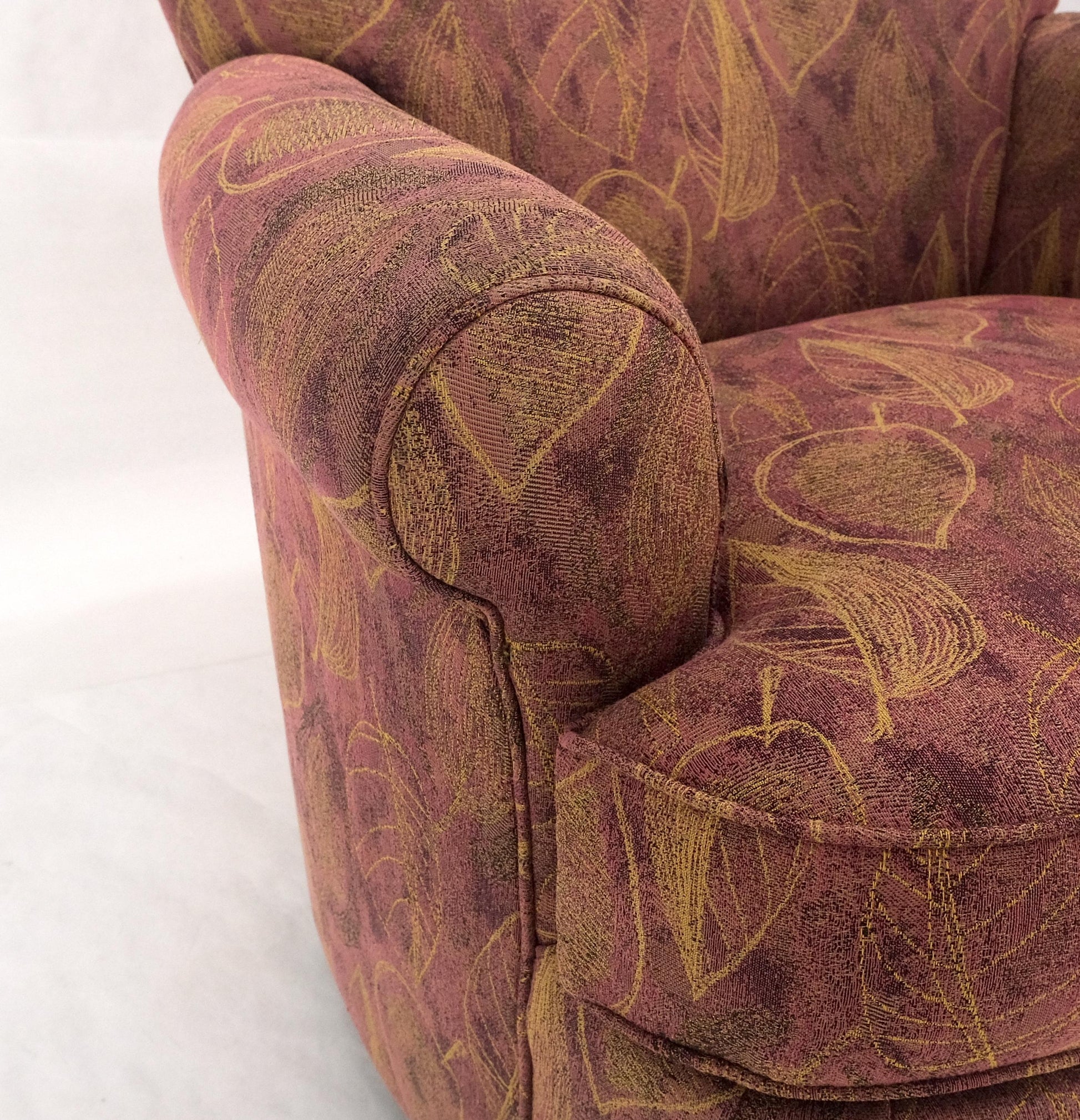 EstablishedLines Pair Barrel Round Back Swivel & Rocking-Gliding Tub Lounge Chairs Baughman MINT!