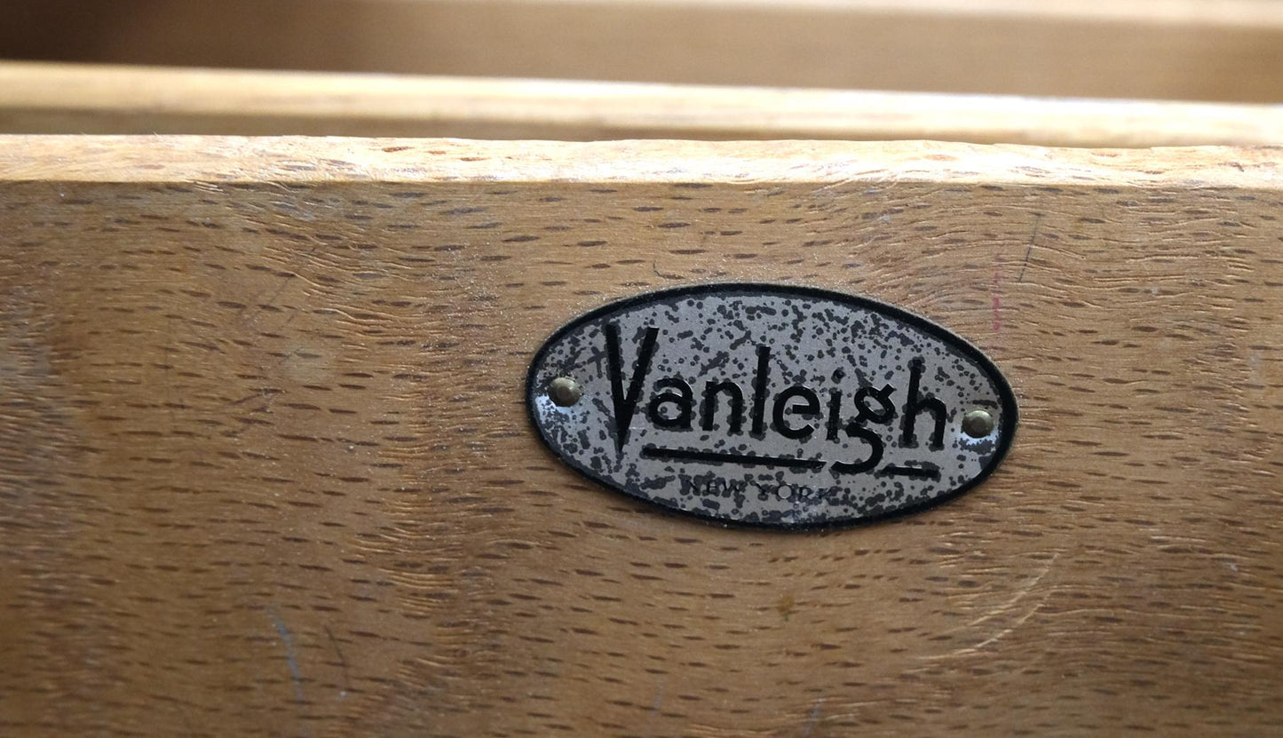 EstablishedLines Concave Front Sculptural Profile Large Pulls 6 Drawers Restored Espresso Dresser