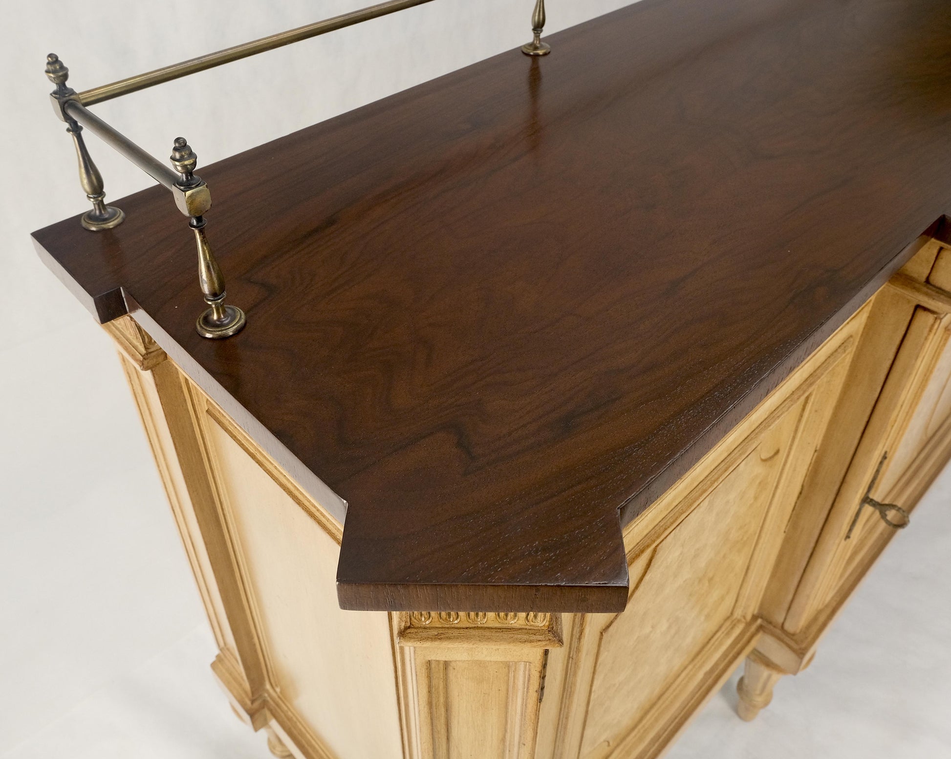 EstablishedLines Kargers Rosewood Brass Gallery Top Fitted Drawers Sideboard Buffet Credenza MINT