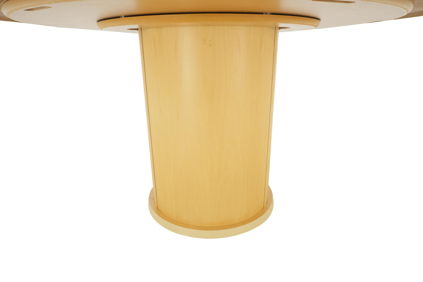 EstablishedLines Rare Blond Maple Round Expandable Dining Table 6 Chairs Set Set Denmark MINT!
