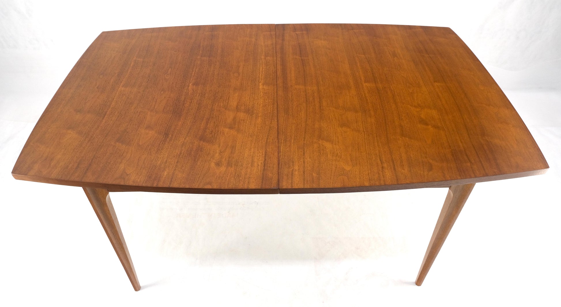 EstablishedLines Tapered Legs Walnut 3 Leaves Danish Mid Century 66" Long Dining Table MINT!