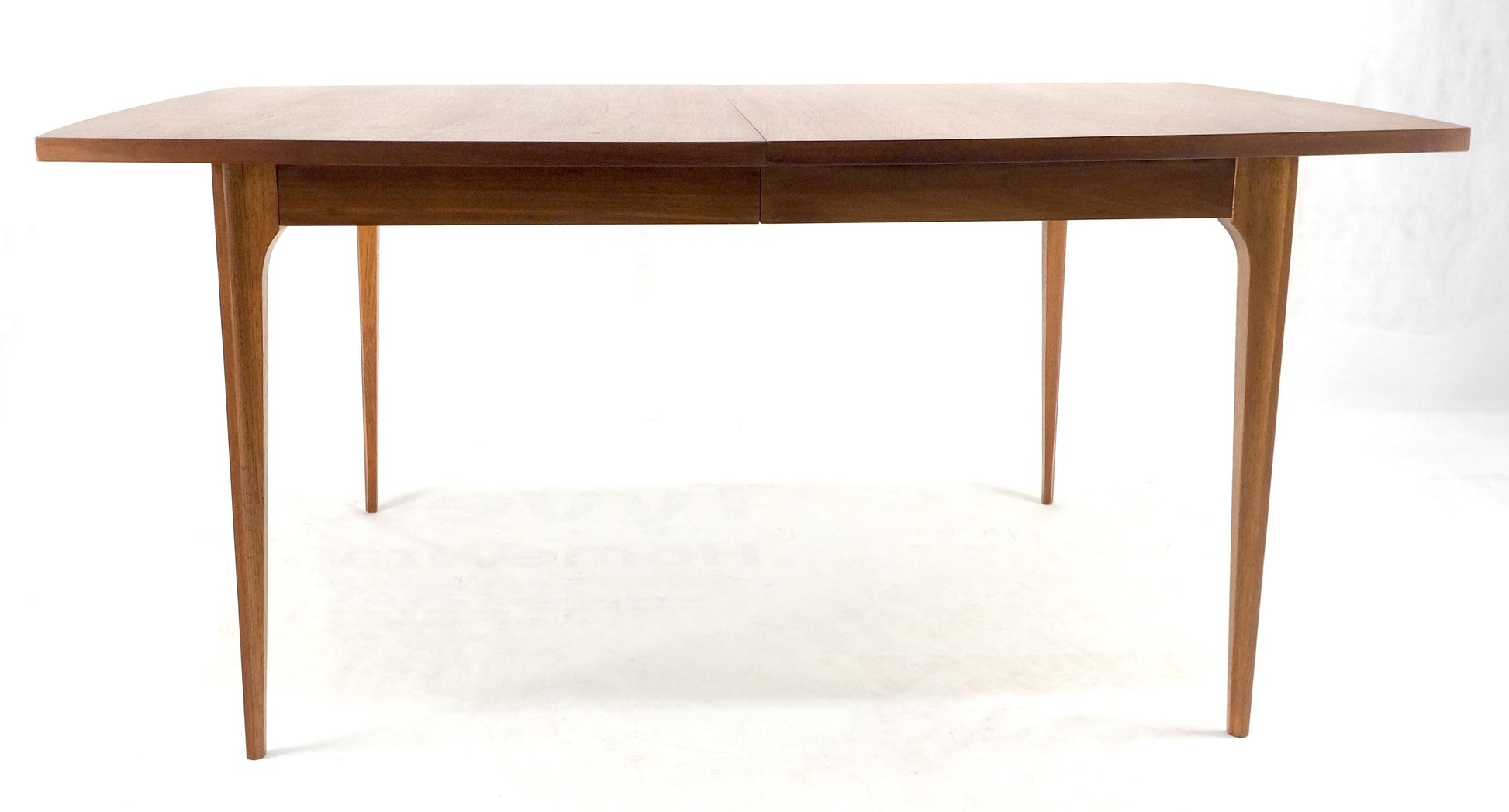 EstablishedLines Tapered Legs Walnut 3 Leaves Danish Mid Century 66" Long Dining Table MINT!
