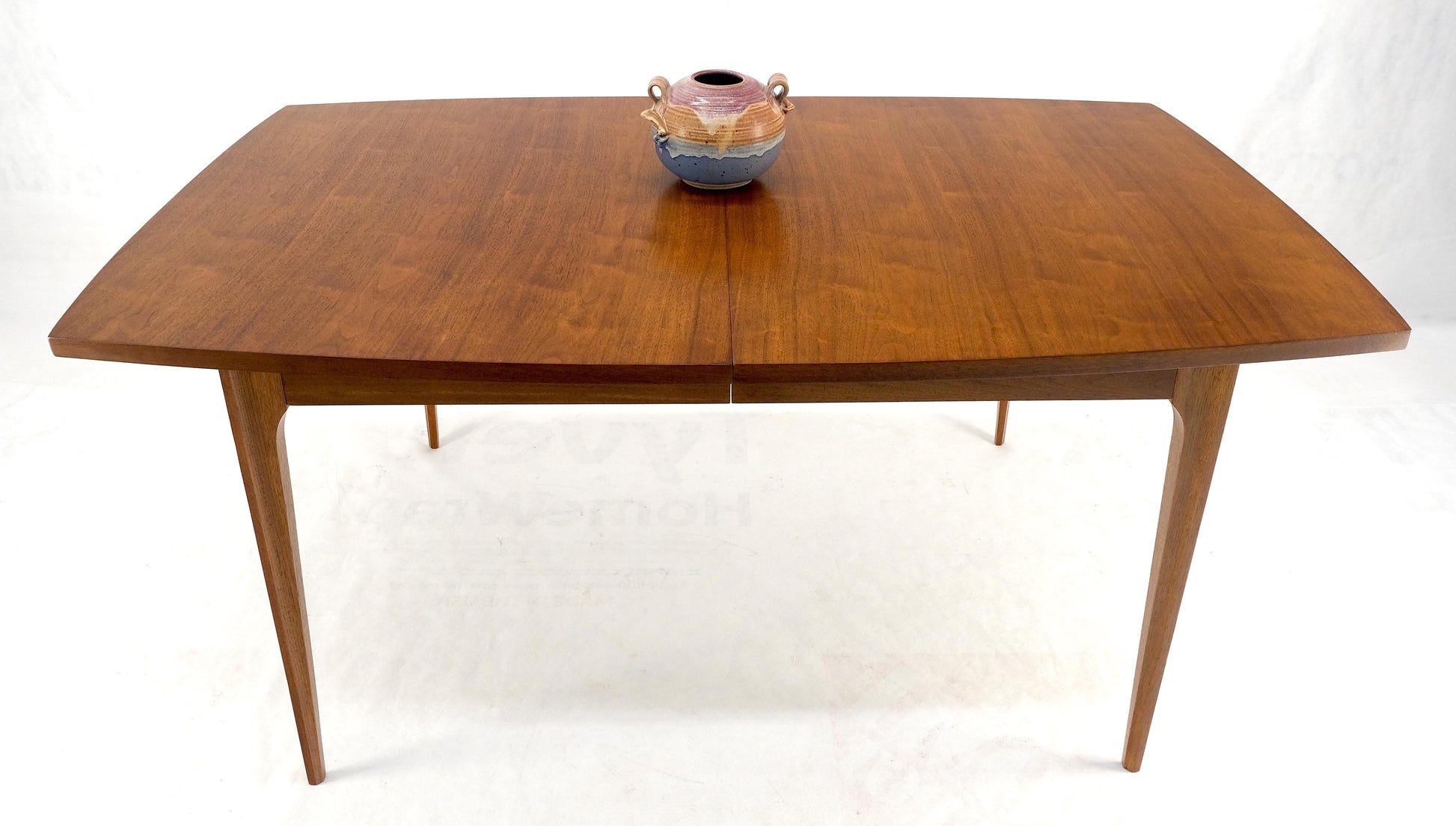 EstablishedLines Tapered Legs Walnut 3 Leaves Danish Mid Century 66" Long Dining Table MINT!