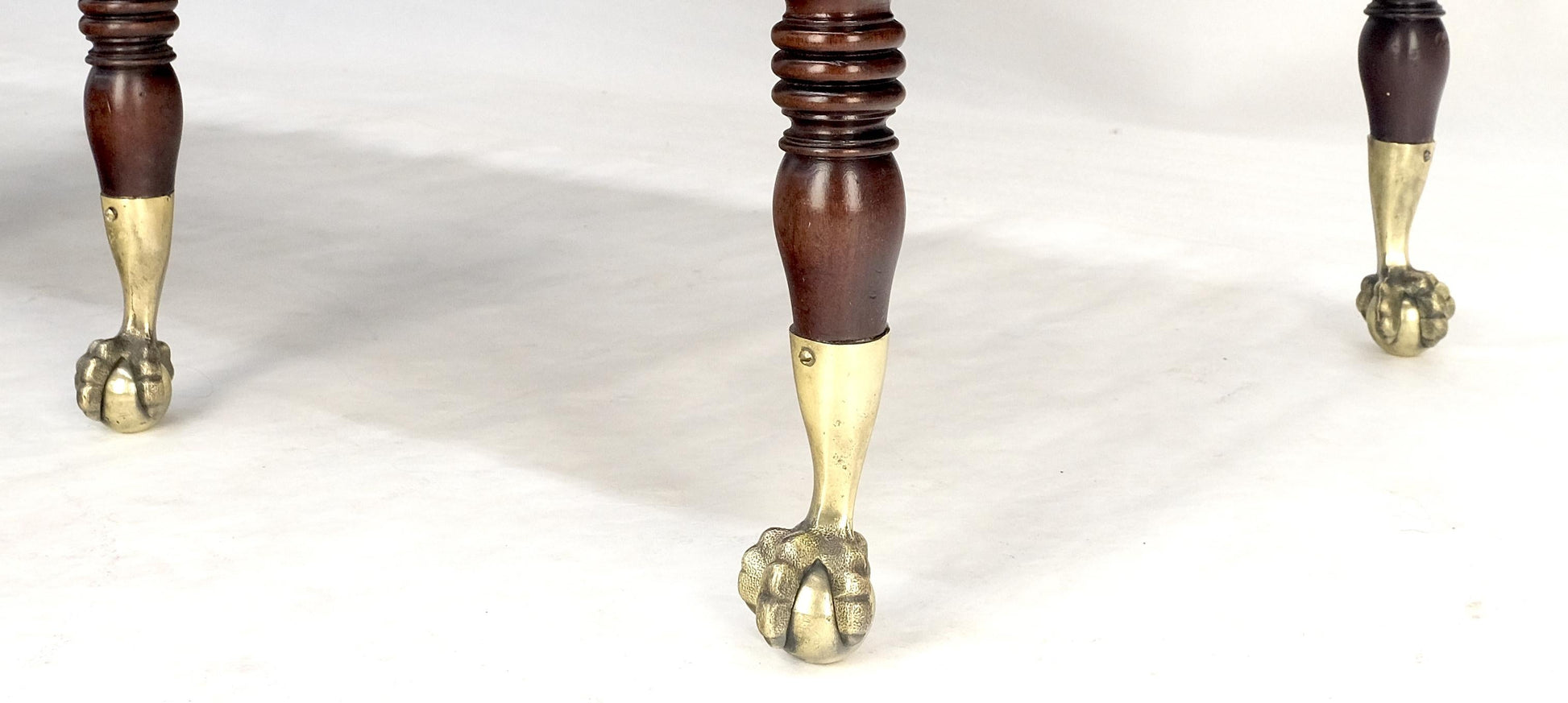 EstablishedLines Antique c1880s Solid Mahogany Top Brass Ball & Claw Feet Sideboards Buffet MINT