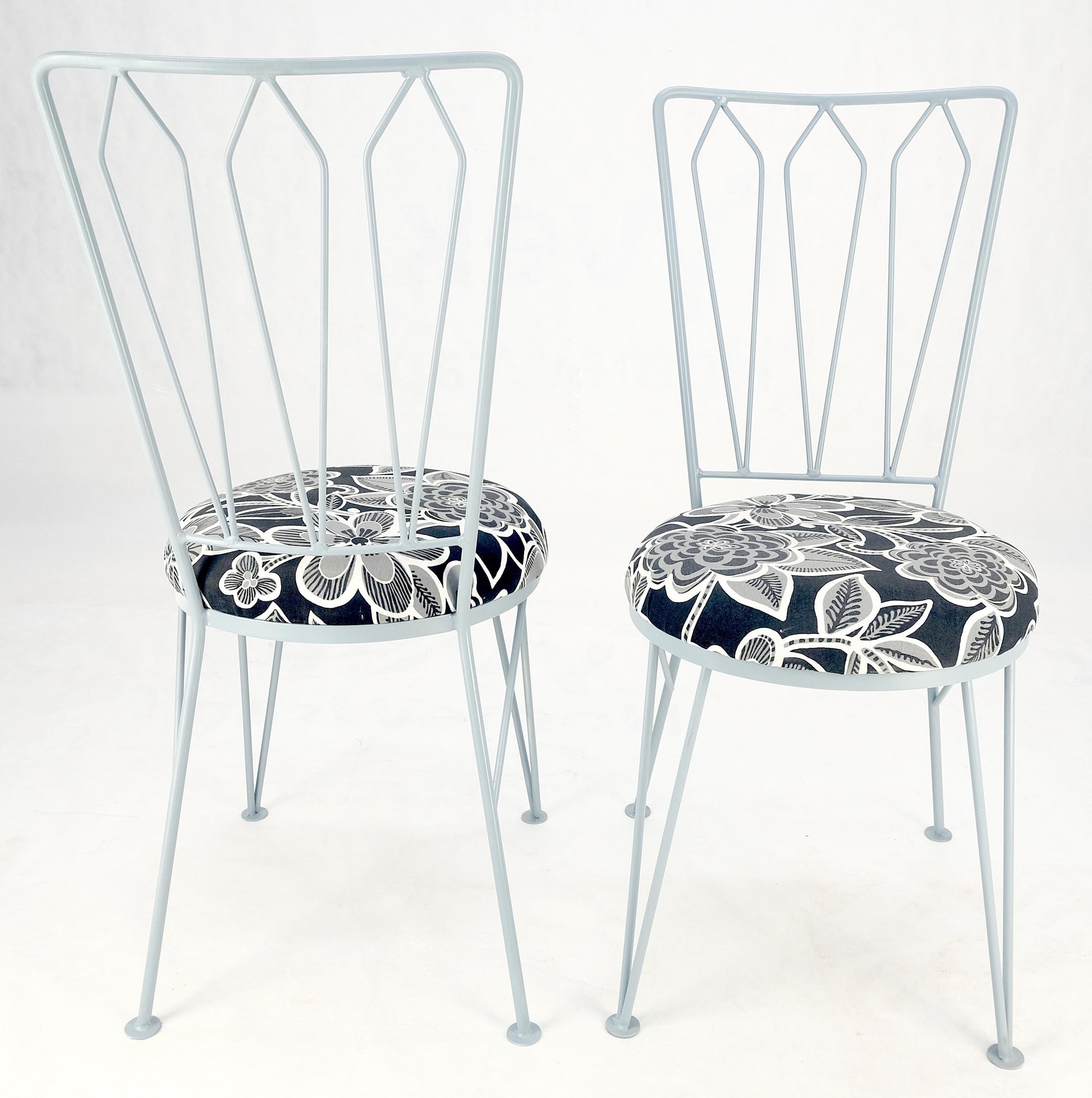 EstablishedLines Set 6 Redone Woodard Mid Century Modern Steel Dining Chairs New Upholstery MINT