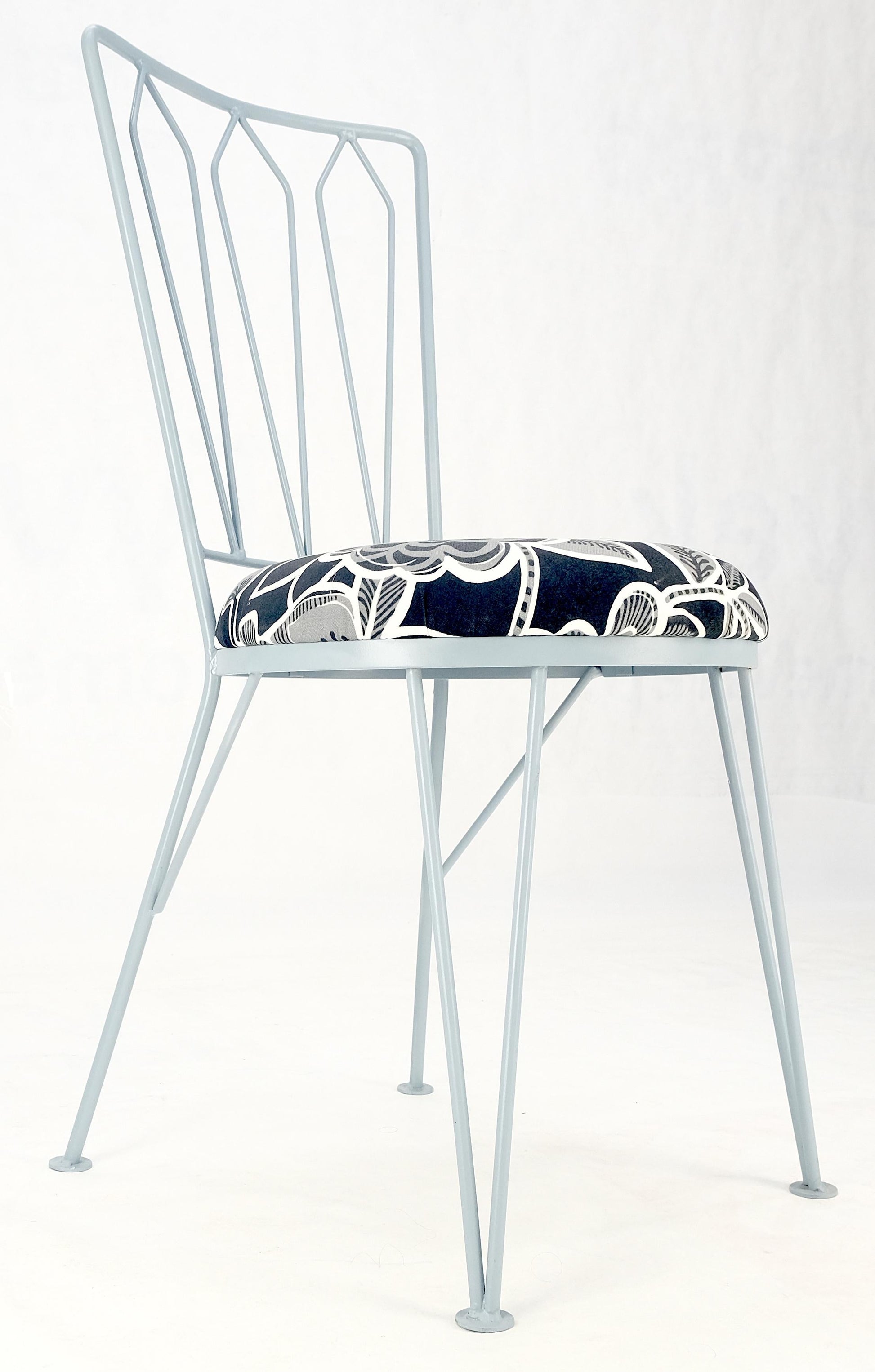 EstablishedLines Set 6 Redone Woodard Mid Century Modern Steel Dining Chairs New Upholstery MINT