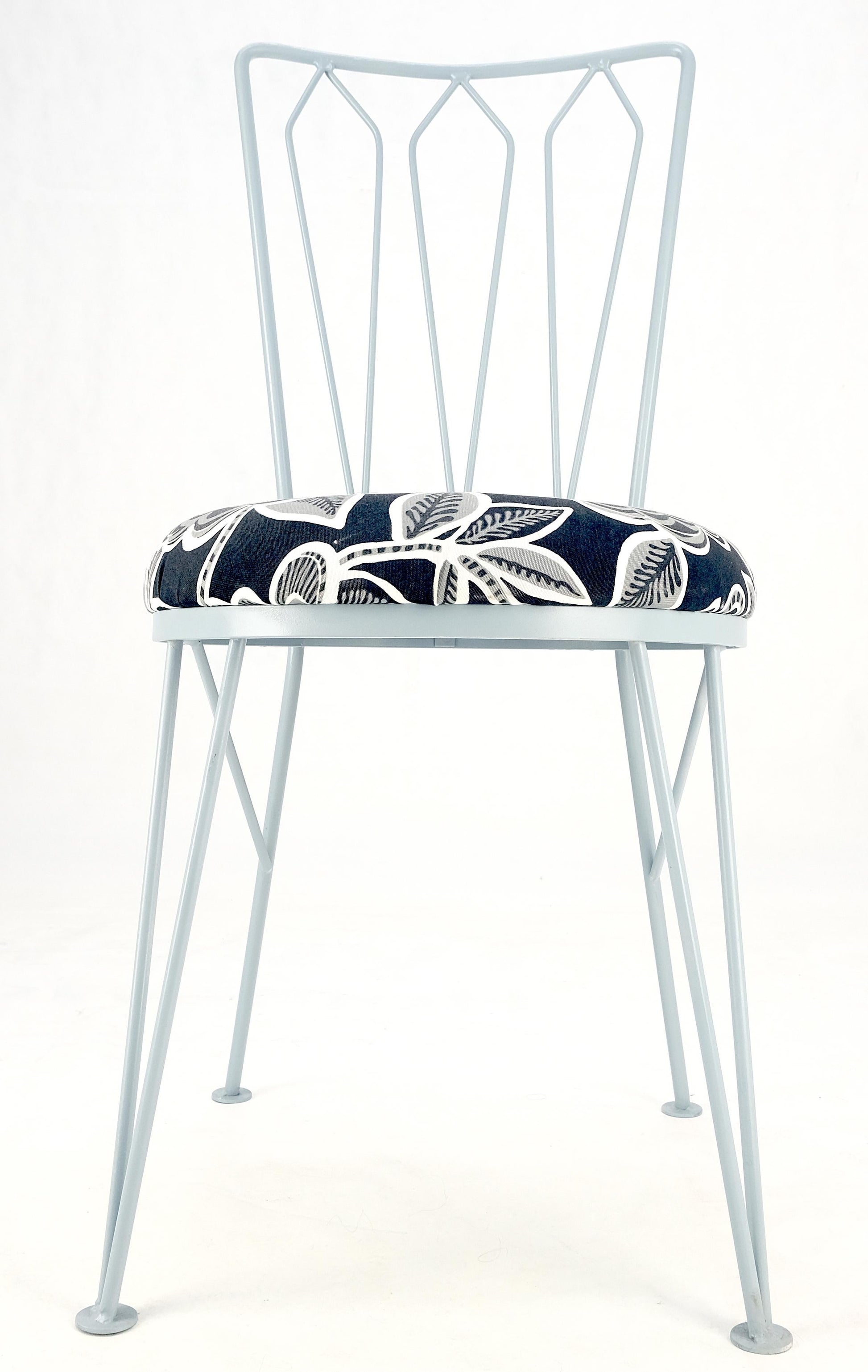 EstablishedLines Set 6 Redone Woodard Mid Century Modern Steel Dining Chairs New Upholstery MINT