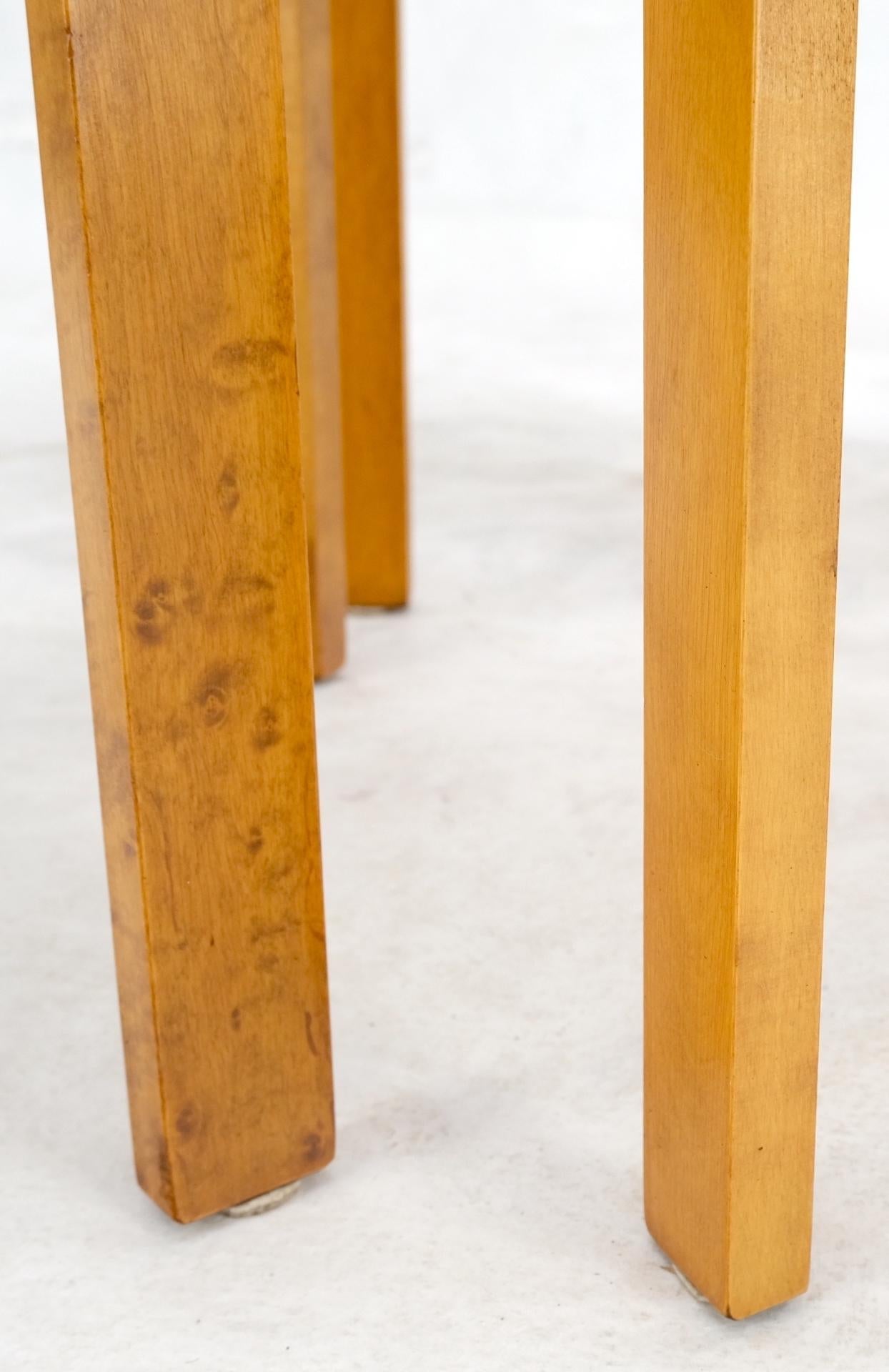 EstablishedLines Set of 4 Alvar Aalto Round Birch Bent Leg Nesting Tables c.1950s Made in Sweden