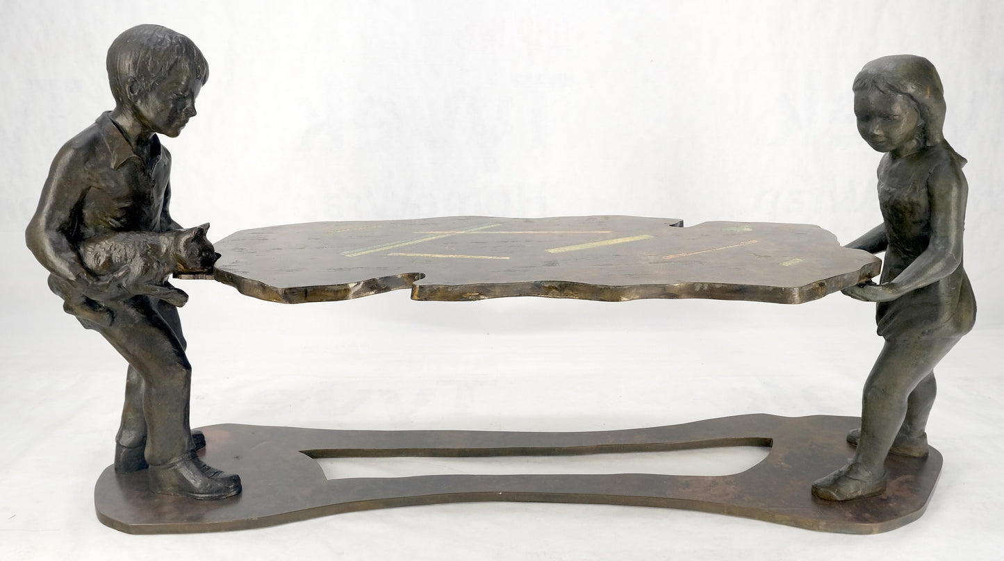 EstablishedLines Rare Signed Philip & Kelvin Laverne "Generation" Sculpture Coffee Table c 1970