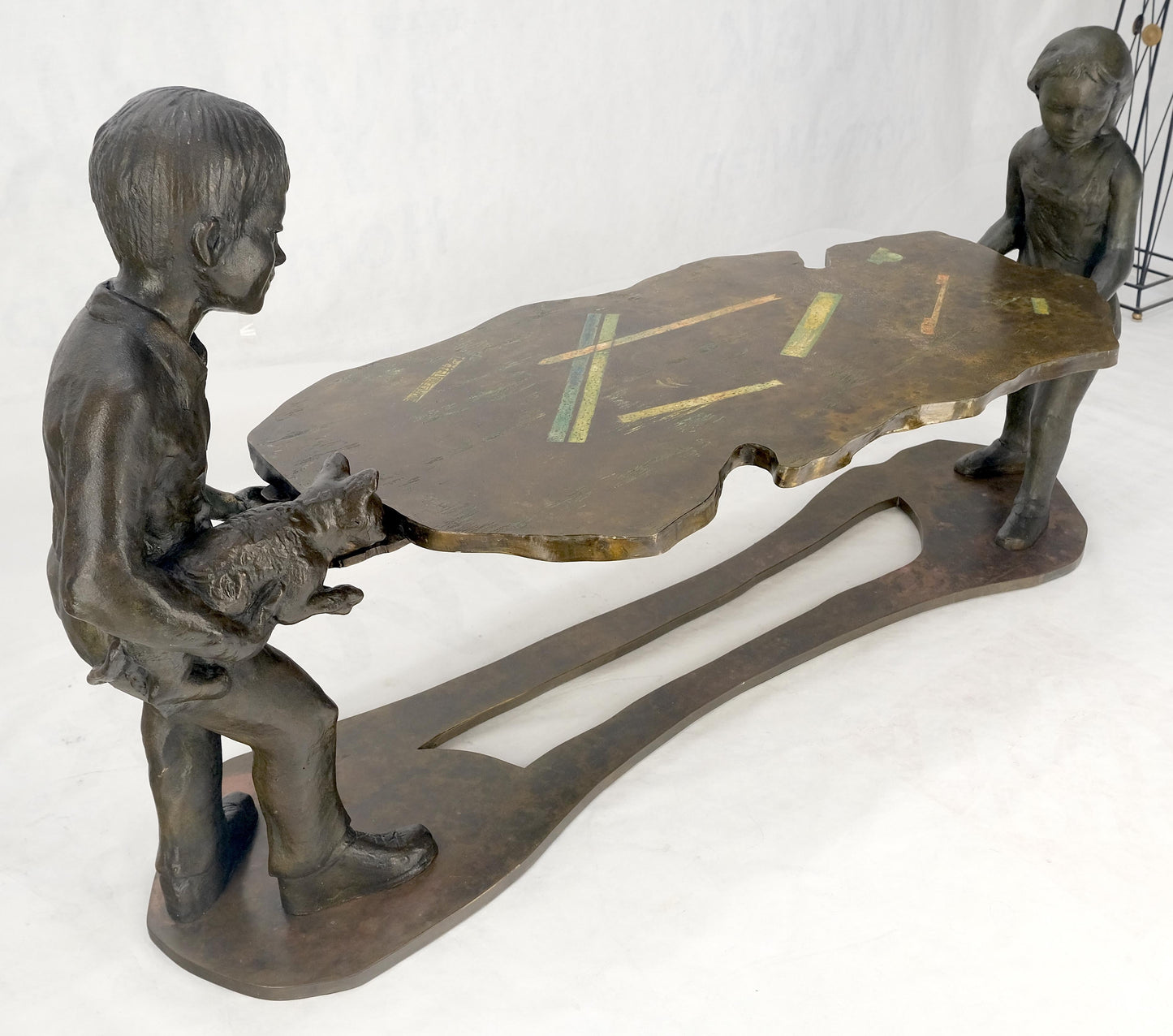 EstablishedLines Rare Signed Philip & Kelvin Laverne "Generation" Sculpture Coffee Table c 1970
