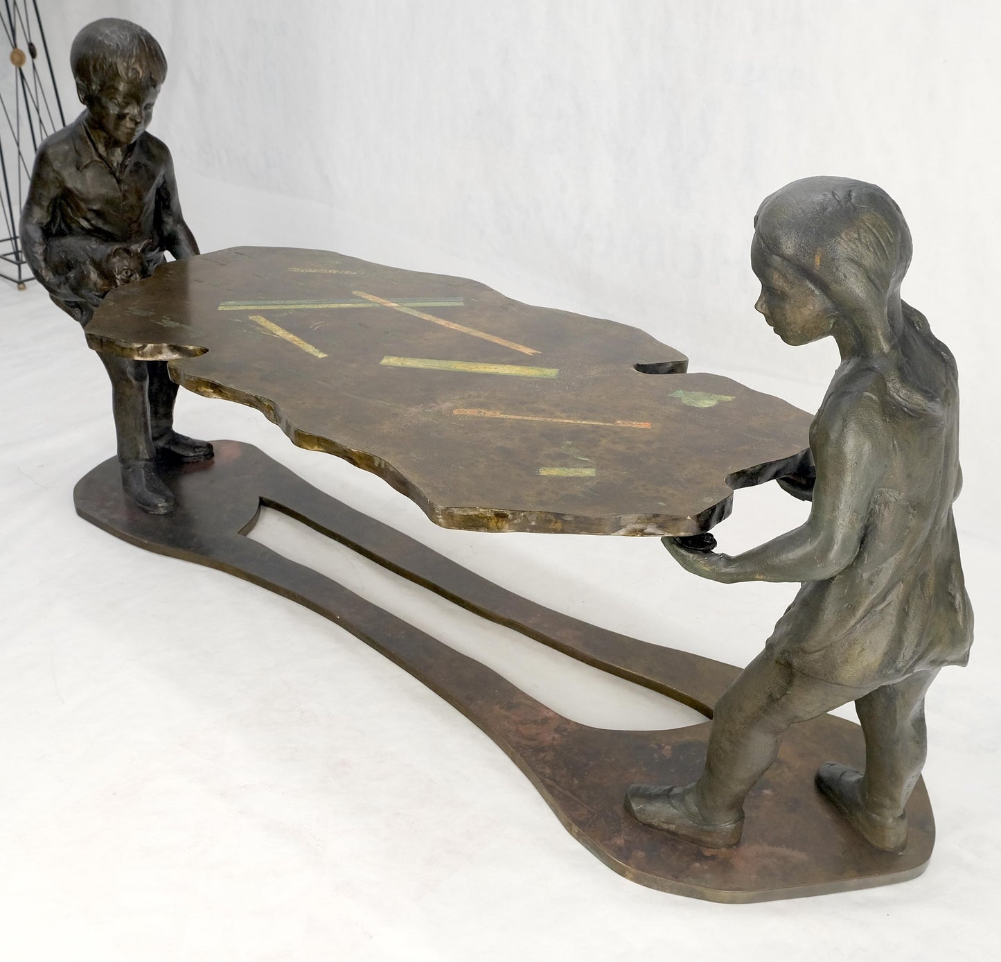 EstablishedLines Rare Signed Philip & Kelvin Laverne "Generation" Sculpture Coffee Table c 1970