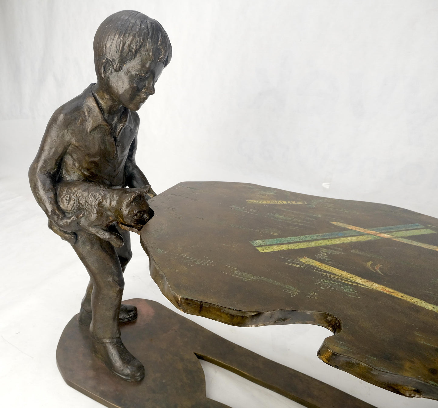 EstablishedLines Rare Signed Philip & Kelvin Laverne "Generation" Sculpture Coffee Table c 1970
