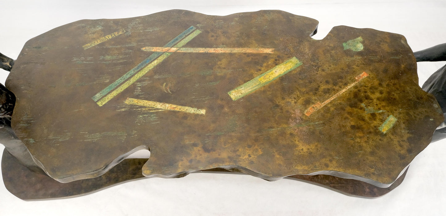 EstablishedLines Rare Signed Philip & Kelvin Laverne "Generation" Sculpture Coffee Table c 1970