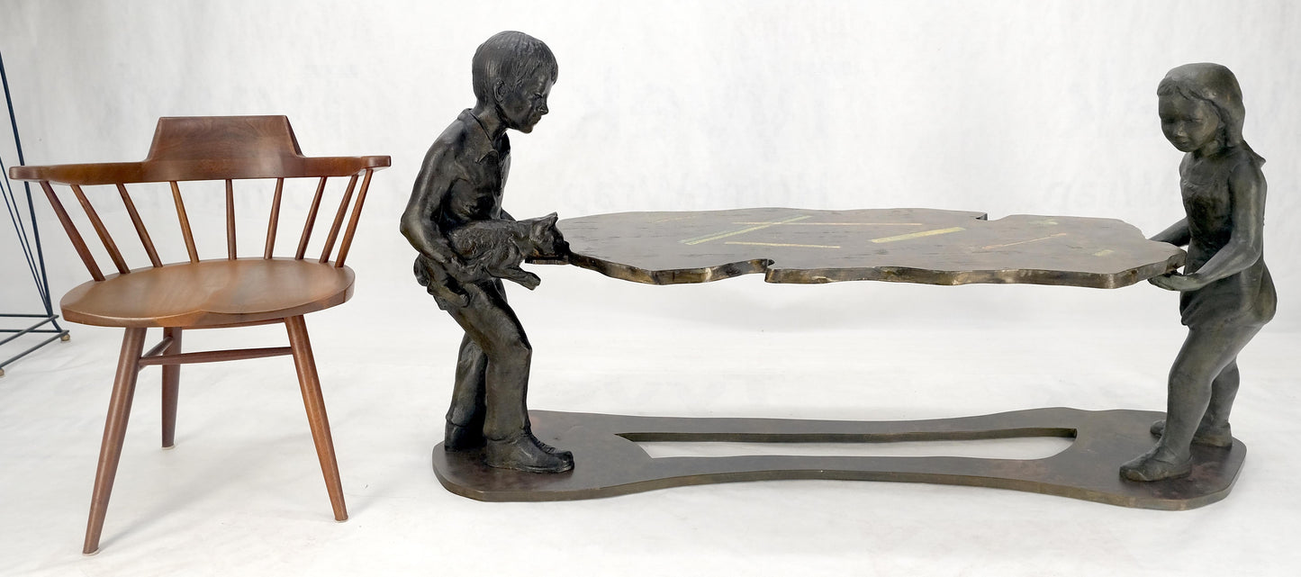 EstablishedLines Rare Signed Philip & Kelvin Laverne "Generation" Sculpture Coffee Table c 1970