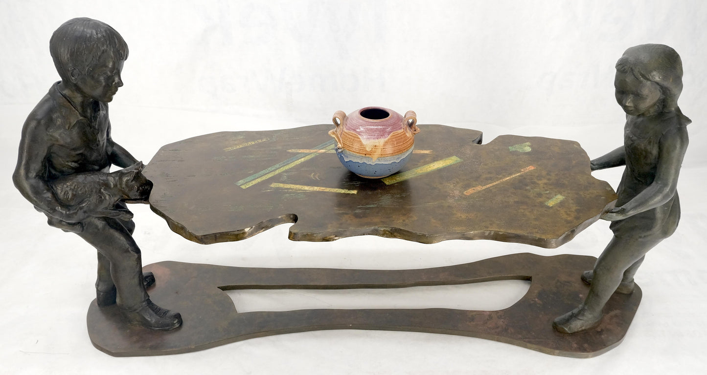 EstablishedLines Rare Signed Philip & Kelvin Laverne "Generation" Sculpture Coffee Table c 1970