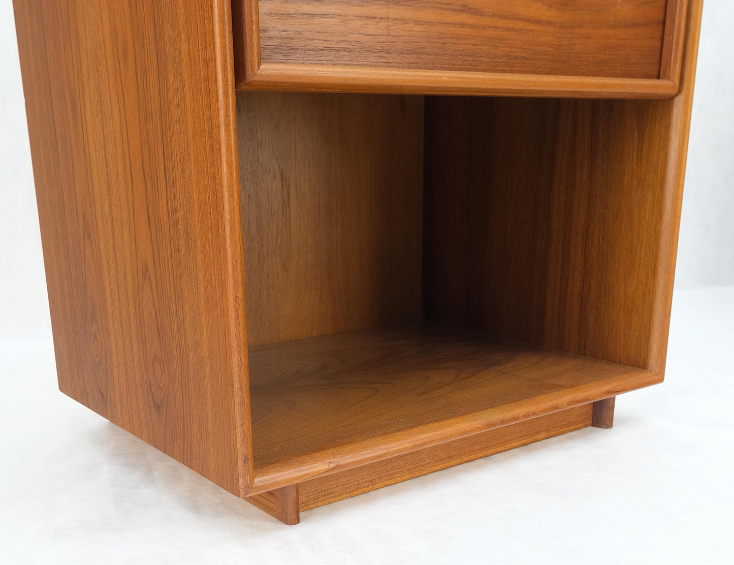 EstablishedLines Pair of Mid Century Danish Modern Teak One Drawer Nightstands End Tables MINT!