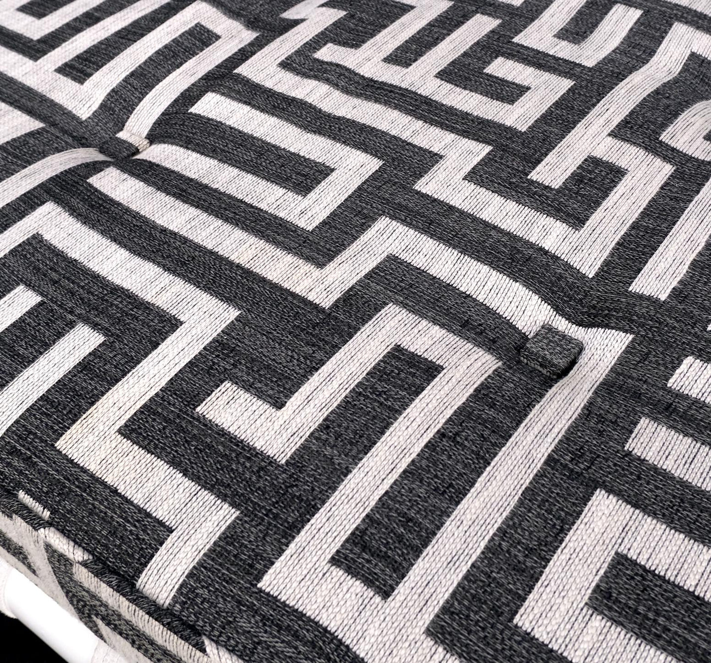 EstablishedLines T.H. Robsjohn-Gibbings White Lacquered Walnut Daybed New Abstract Upholstery