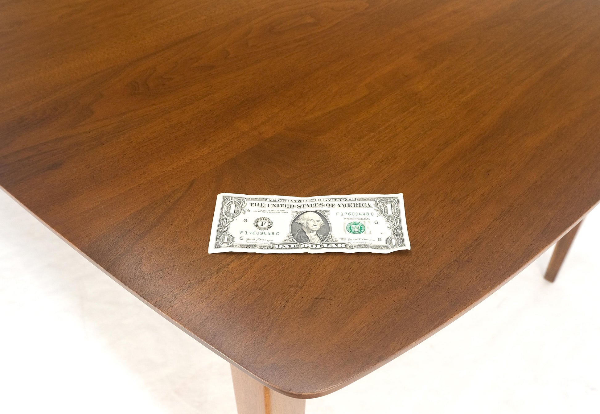 EstablishedLines Walnut Danish Mid Century Modern Tapered Leg 2 Boards 58" Long Dining Table MINT