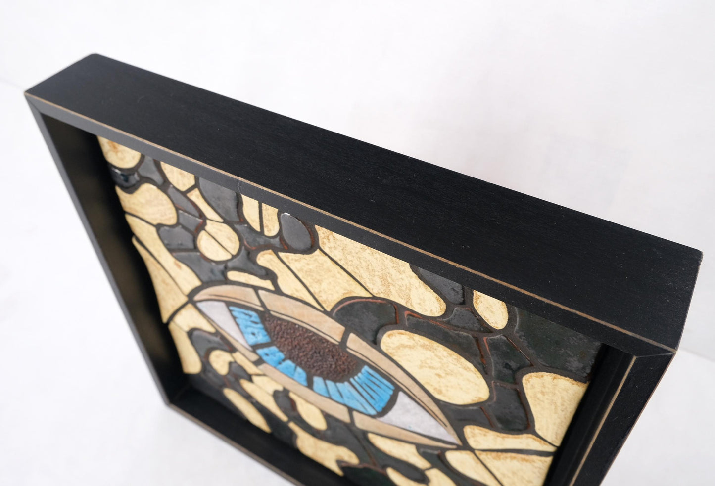 EstablishedLines Hand Crafted Wet-Cut Mosaic Modern Wall Hanging Plaque Art Sculptural Tiles