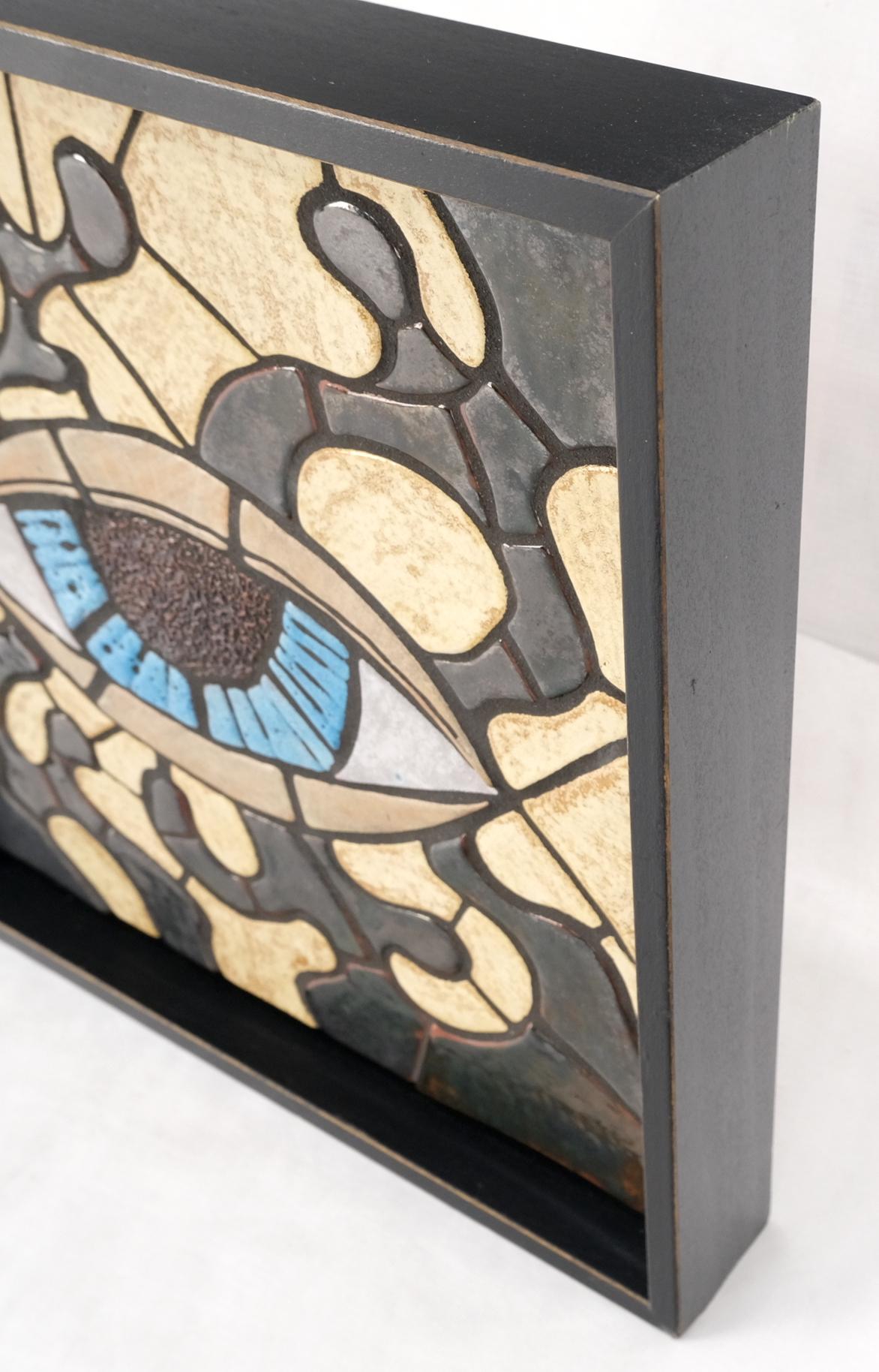 EstablishedLines Hand Crafted Wet-Cut Mosaic Modern Wall Hanging Plaque Art Sculptural Tiles