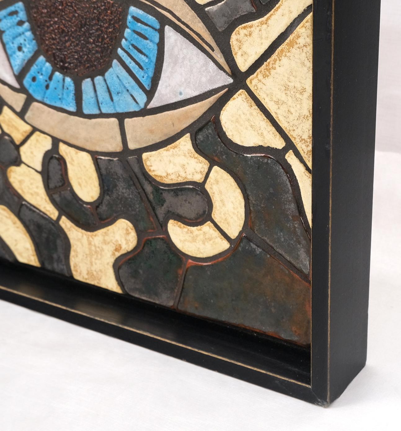 EstablishedLines Hand Crafted Wet-Cut Mosaic Modern Wall Hanging Plaque Art Sculptural Tiles