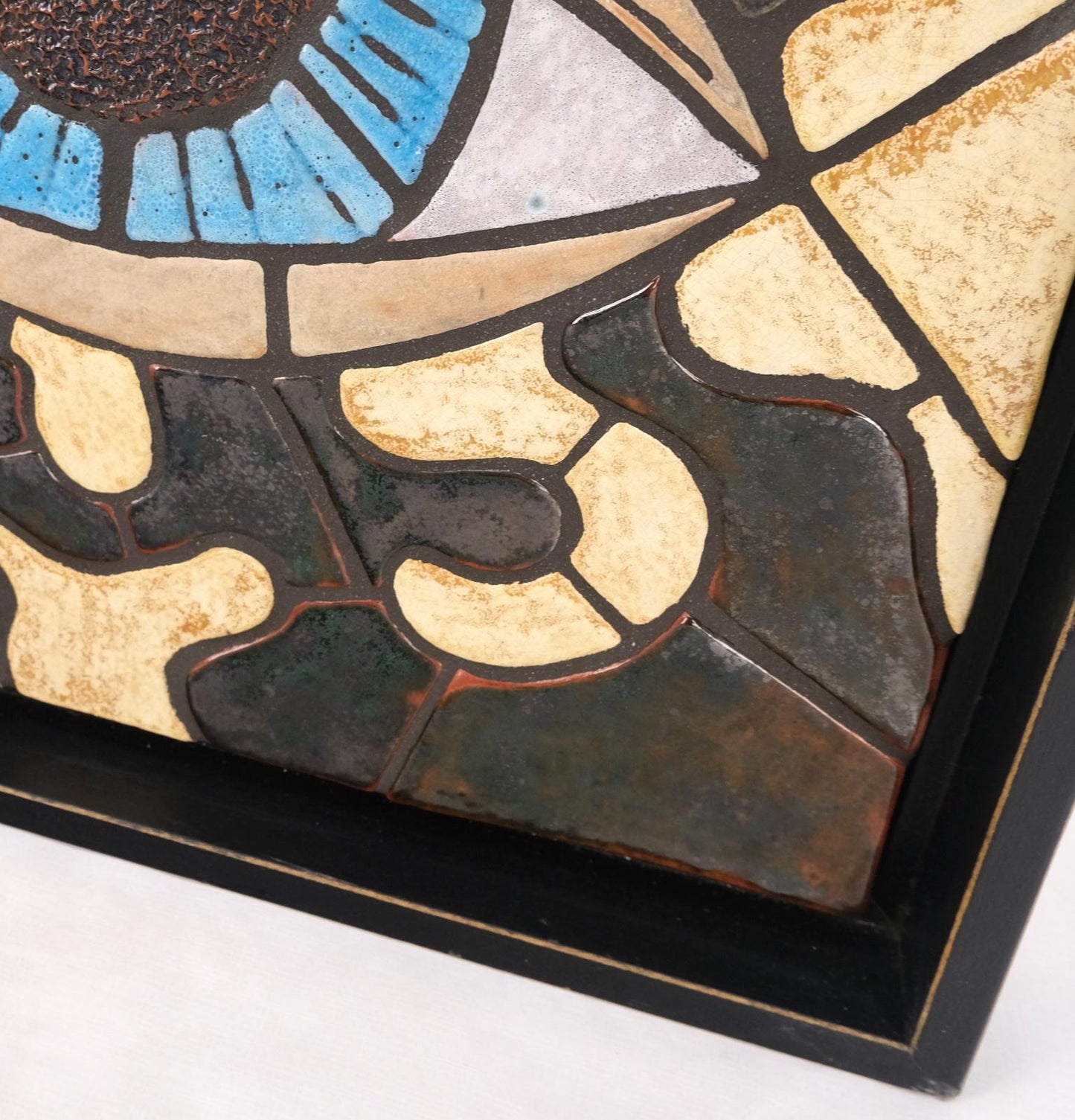 EstablishedLines Hand Crafted Wet-Cut Mosaic Modern Wall Hanging Plaque Art Sculptural Tiles