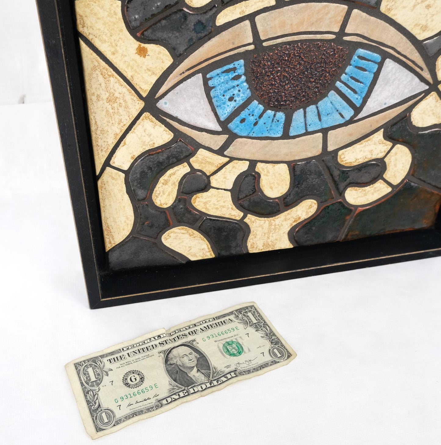 EstablishedLines Hand Crafted Wet-Cut Mosaic Modern Wall Hanging Plaque Art Sculptural Tiles