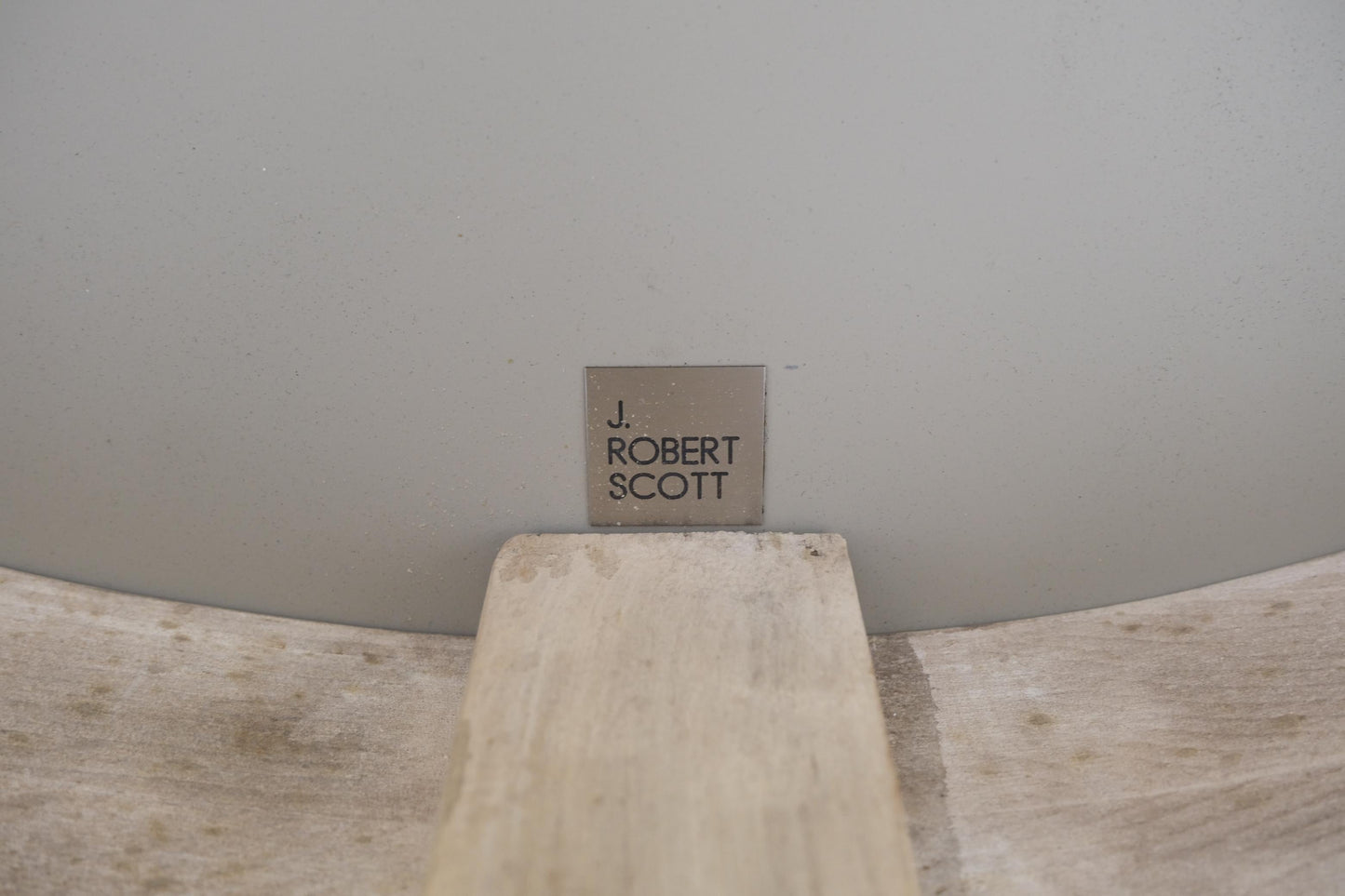 EstablishedLines Round Lacquered Leather parchment Top Occasional Lamp Accent Table Stand