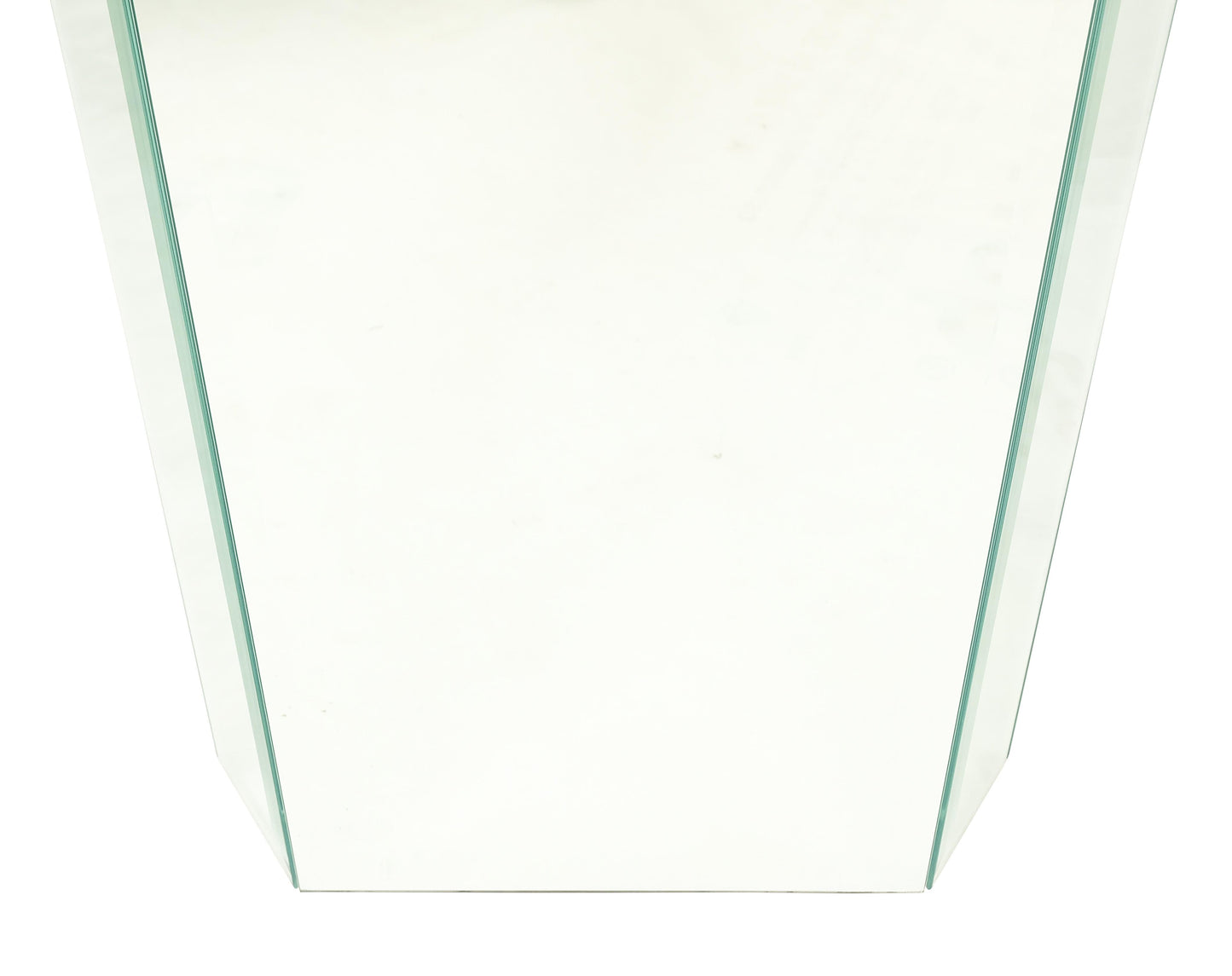 EstablishedLines Mid Century Modern Triangle Cut Corners Glass Beveled Mirror Pedestal Stand MINT