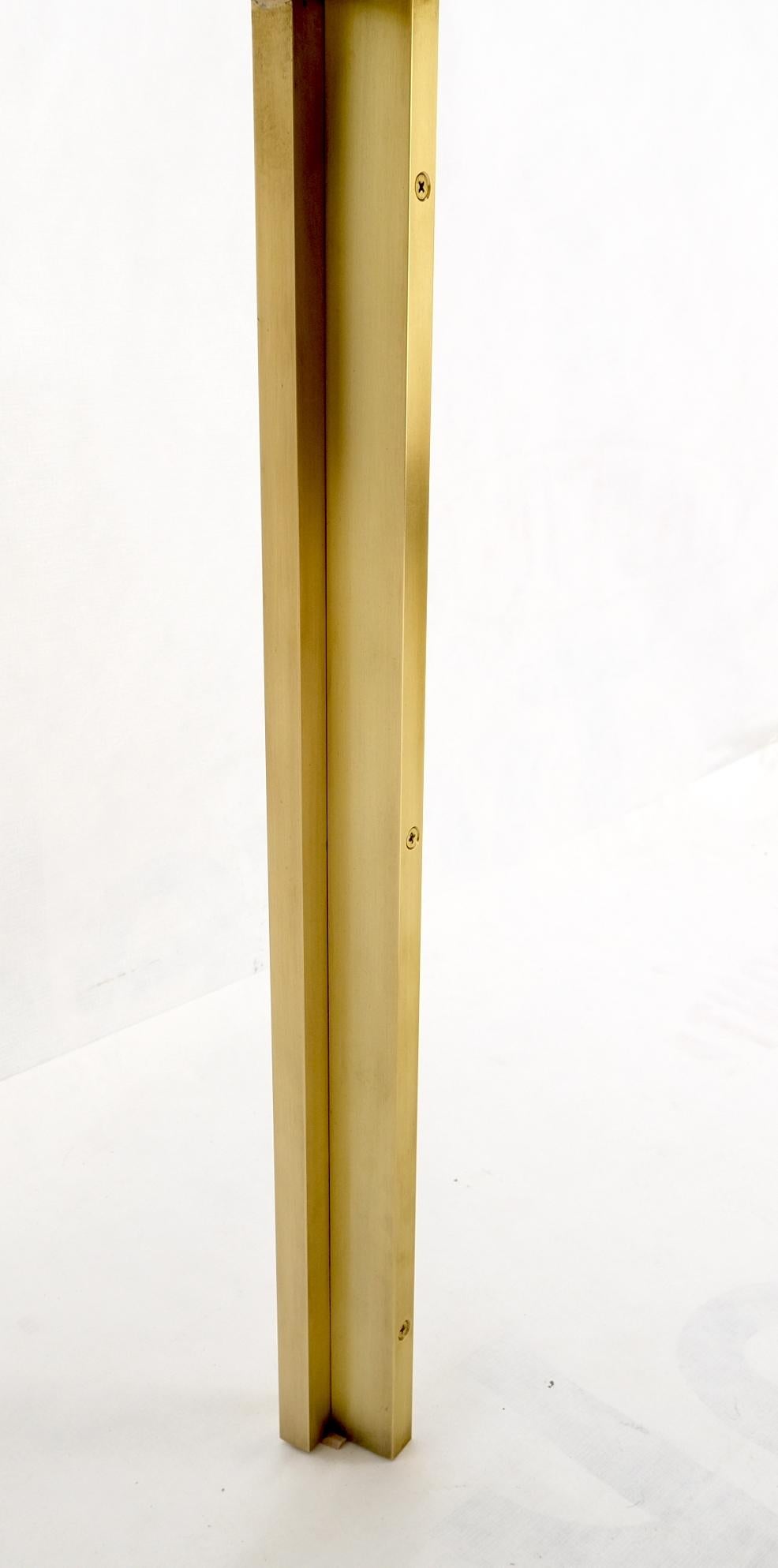 EstablishedLines Large Heavy Solid Brass Base Travertine Top Rectangle Dining Table