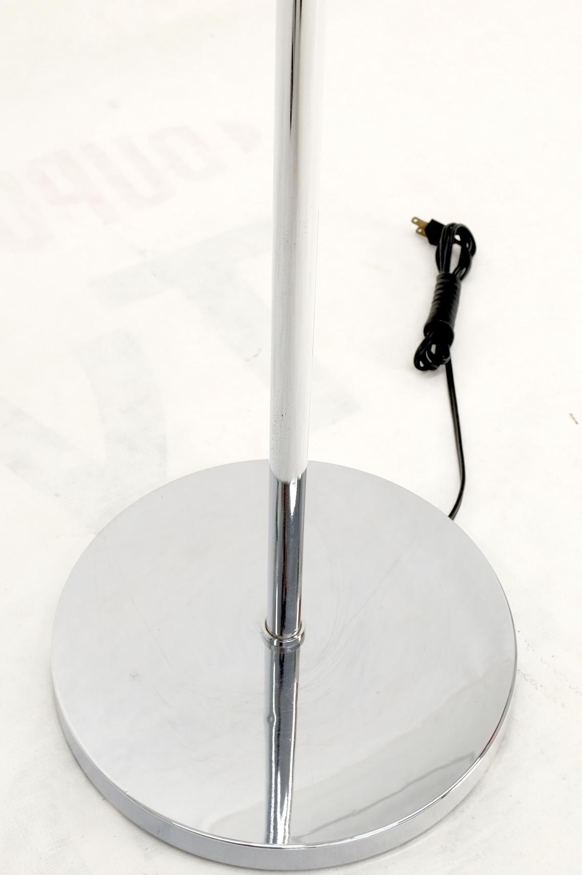 EstablishedLines Koch Lowy Three Globe Shades Chrome Floor Lamp Adjustable Light Fixture Mint