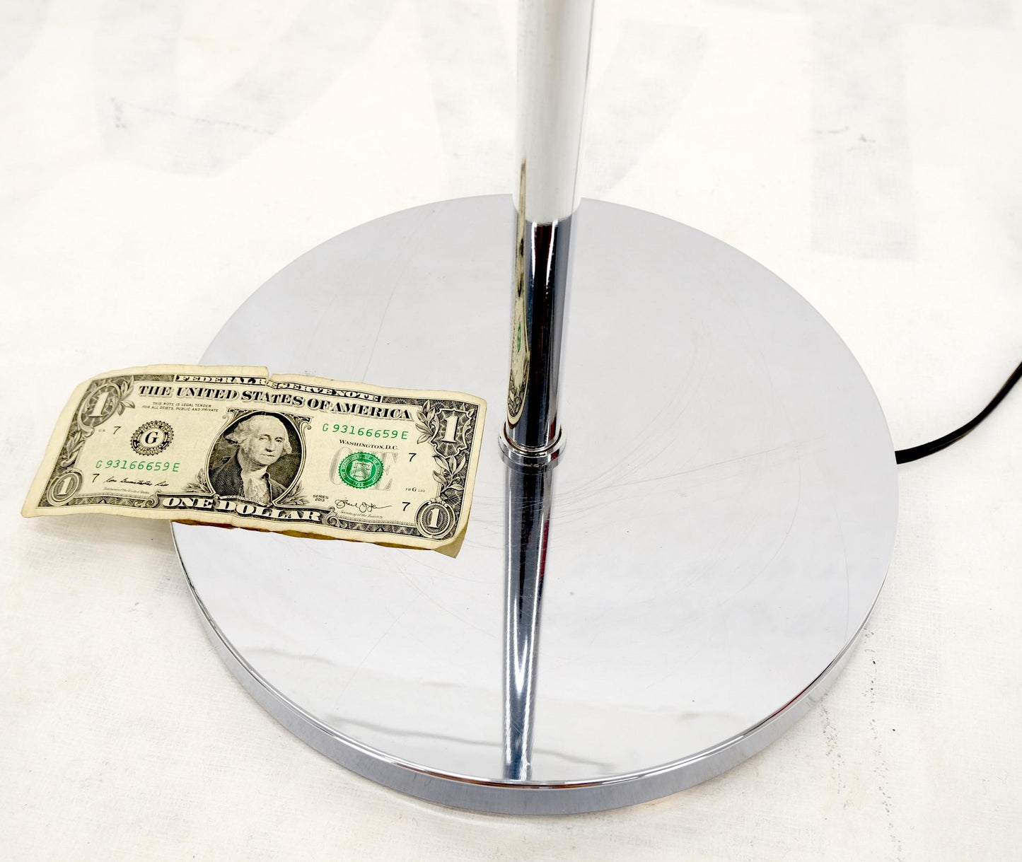 EstablishedLines Koch Lowy Three Globe Shades Chrome Floor Lamp Adjustable Light Fixture Mint