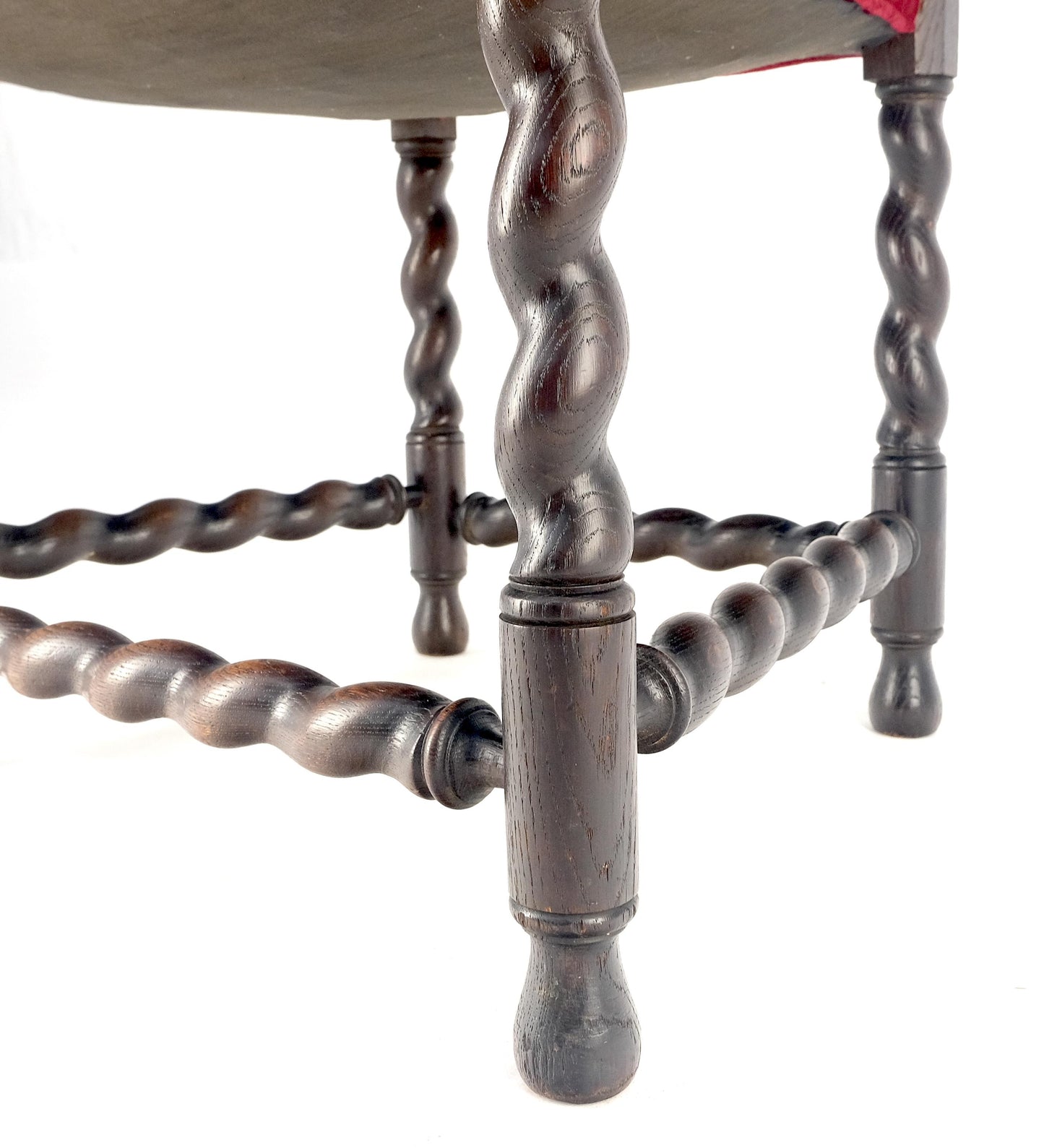 EstablishedLines Very Fine Carved Snakes Arms Twisted Legs Finials Antique Gothic Arm Chair MINT