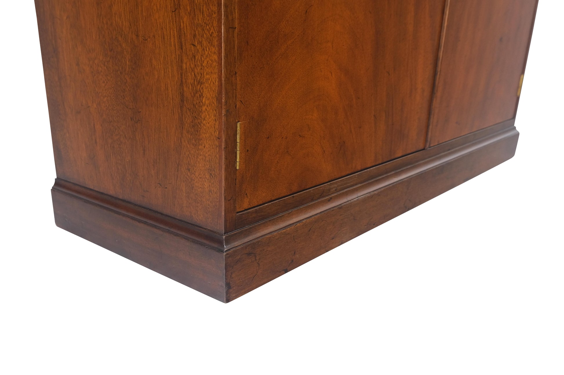 EstablishedLines Mahogany Individual Pain Glass Double Door Bookcase Bottom Credenza Cabinet MINT