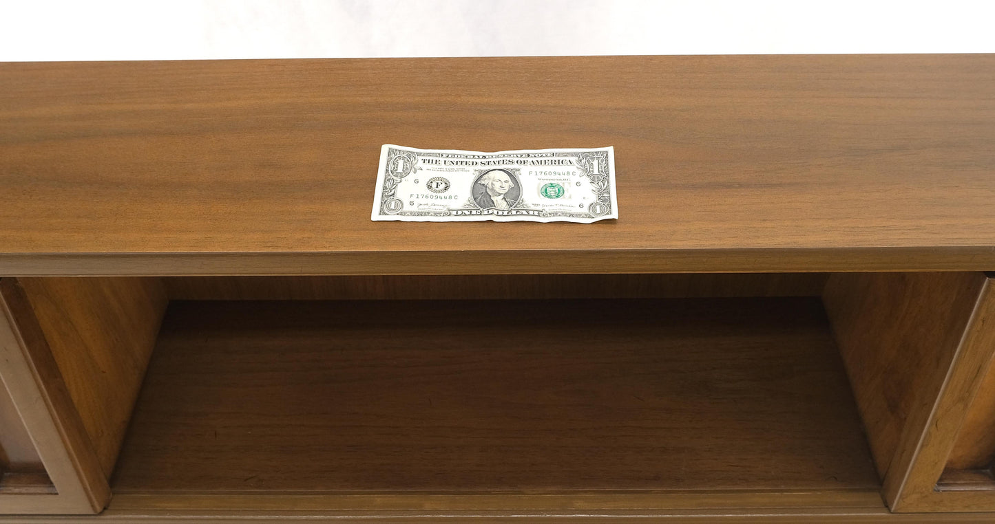 EstablishedLines American Walnut Sliding Doors Storage Compartment Full Size Bed Headboard MINT!